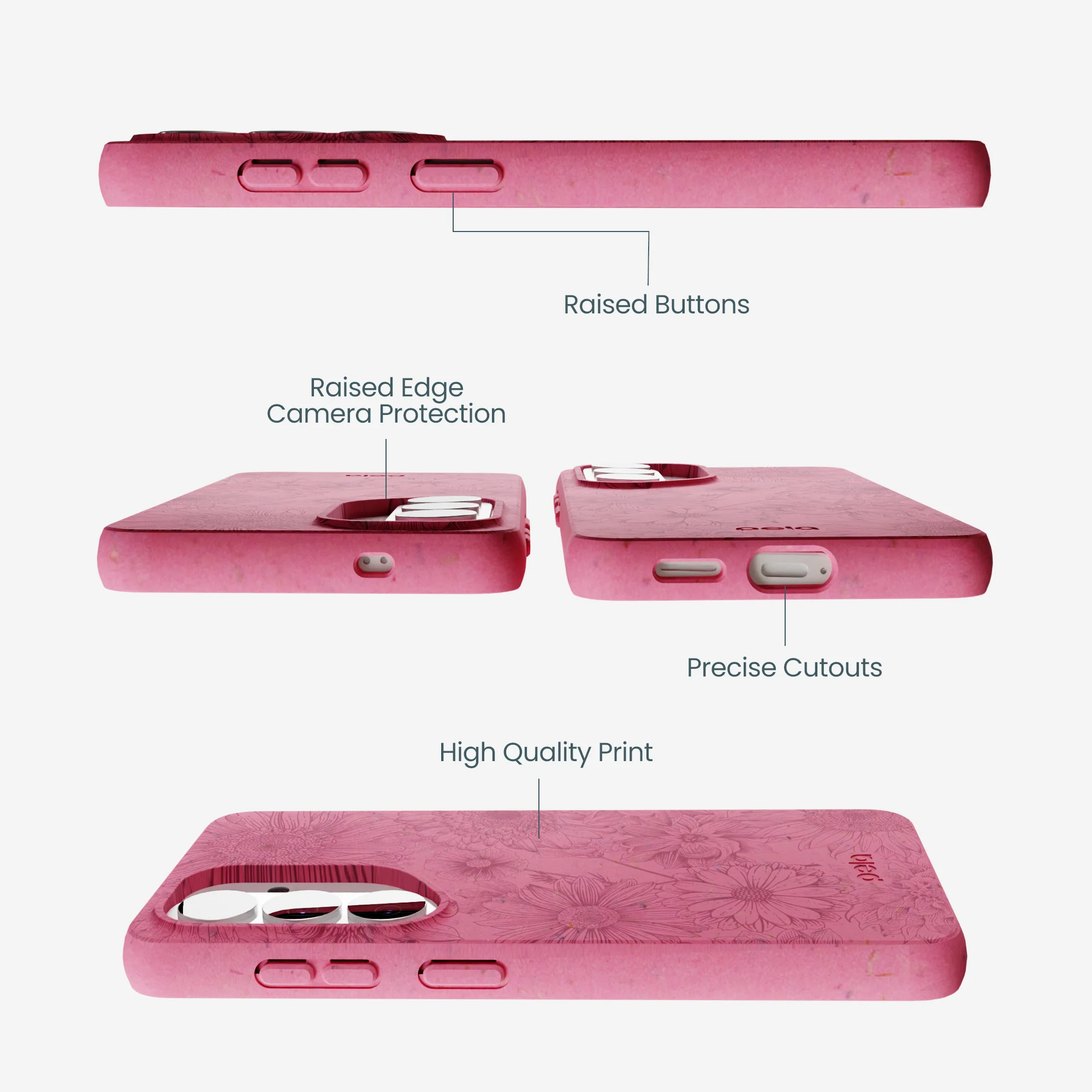 Bubblegum Pink Flora Samsung Galaxy S26 Case - Image 3