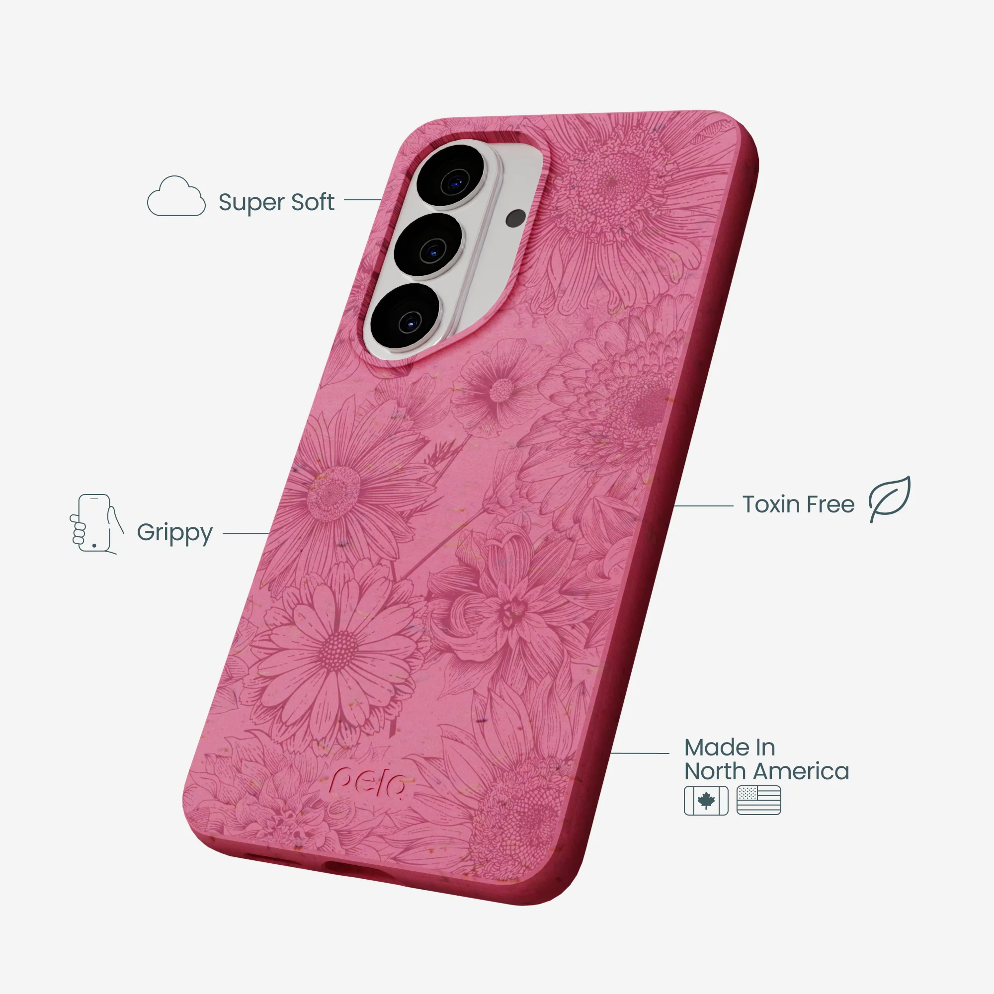 Bubblegum Pink Flora Samsung Galaxy S26 Case - Image 4