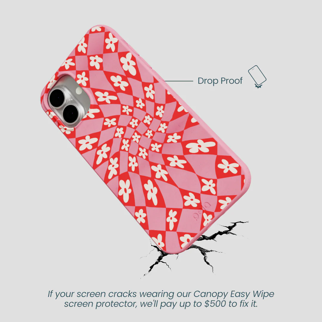 Bubblegum Pink Funky Fleurs iPhone 16 Plus Case - Image 5