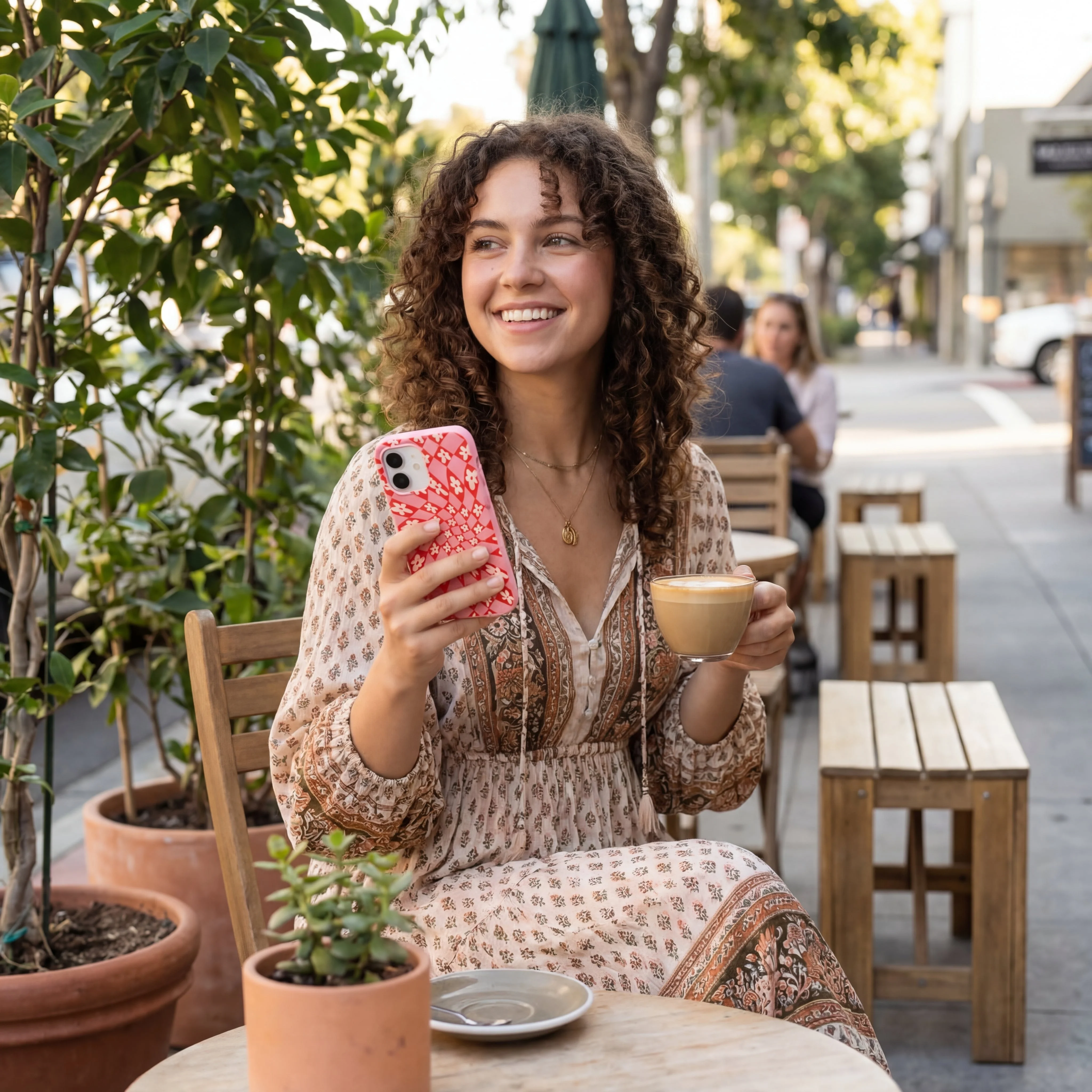 Bubblegum Pink Funky Fleurs iPhone Air Case - Image 2