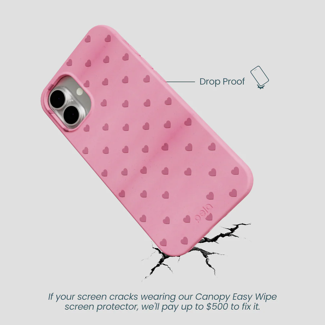 Bubblegum Pink Hearts iPhone 16 Plus Case - Image 4