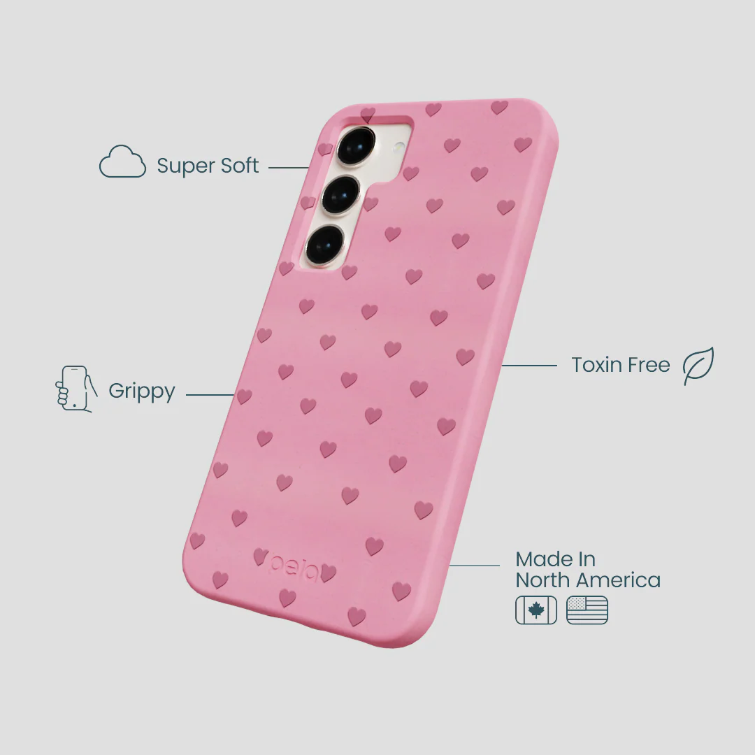 Bubblegum Pink Hearts Samsung Galaxy S24 Case - Image 4