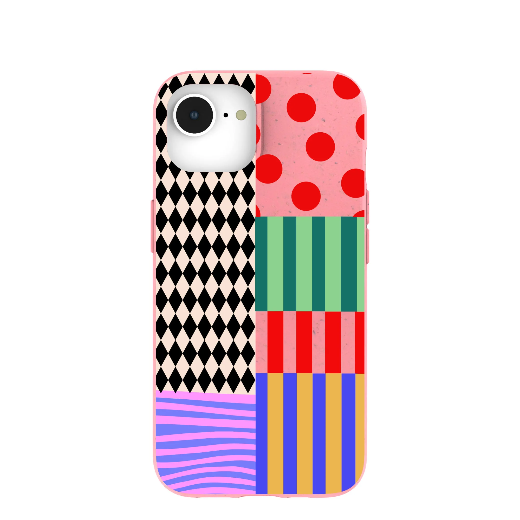 Bubblegum Pink Juggling Colors iPhone 16e/17e Case