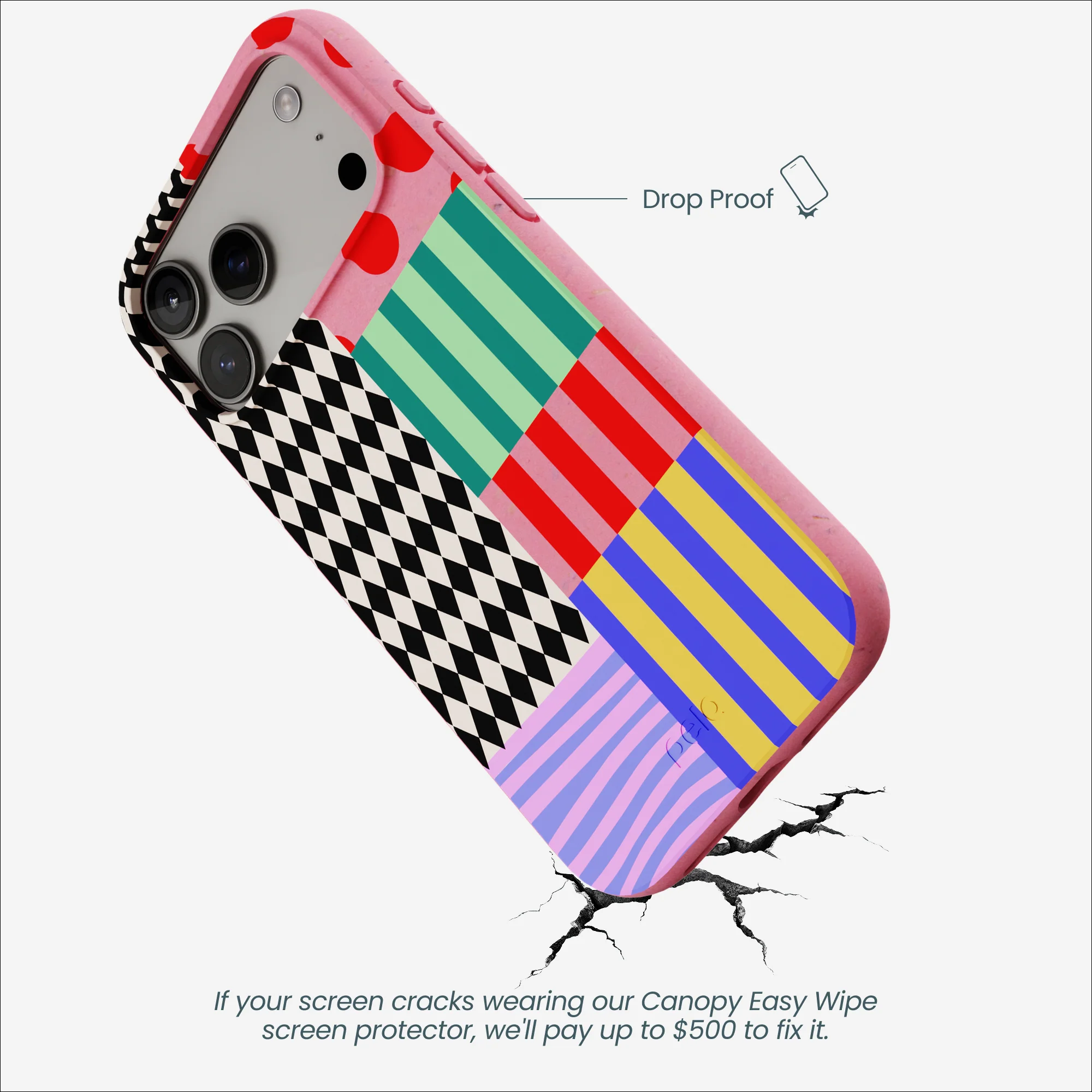 Bubblegum Pink Juggling Colors iPhone 17 Pro Max Case - Image 5