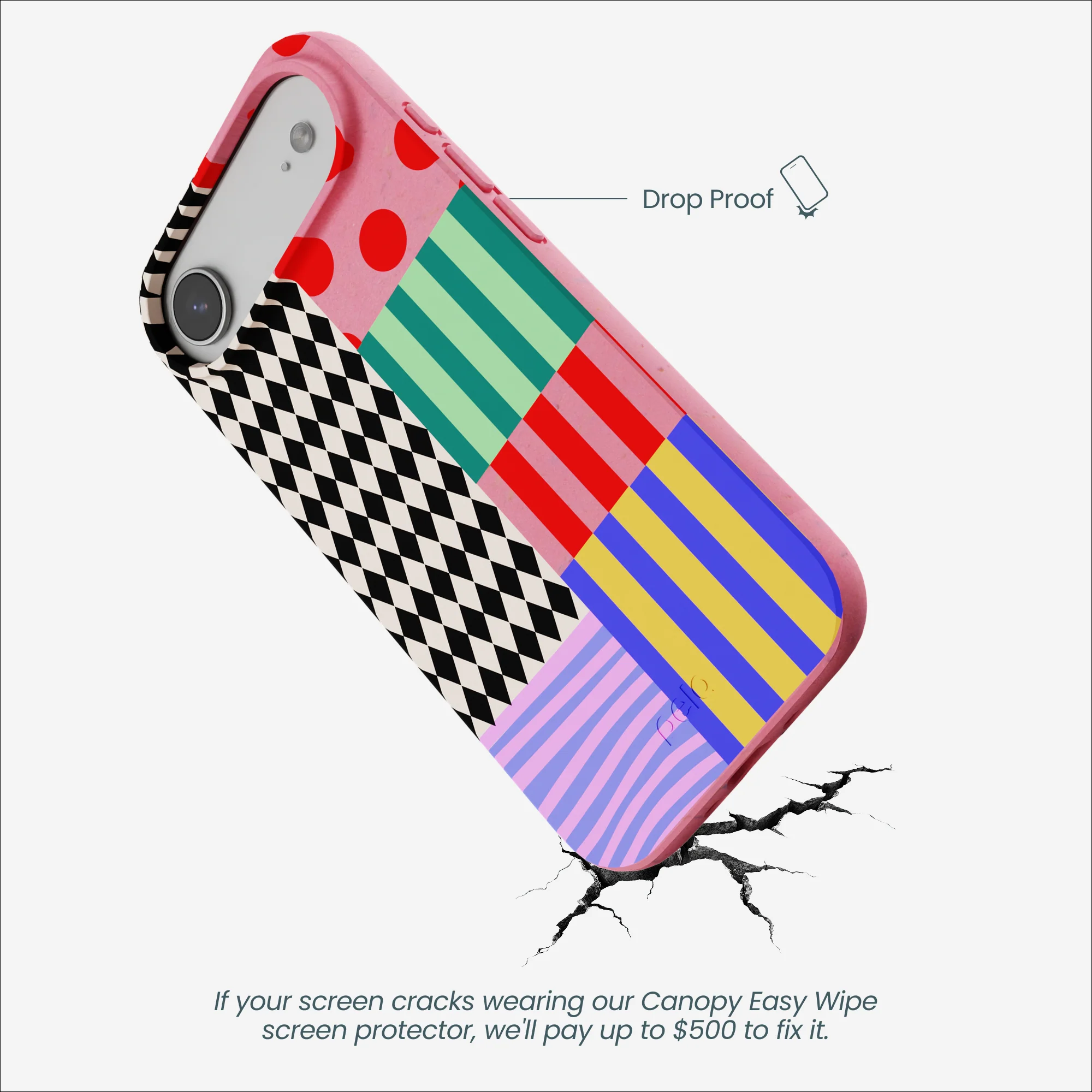Bubblegum Pink Juggling Colors iPhone Air Case - Image 5