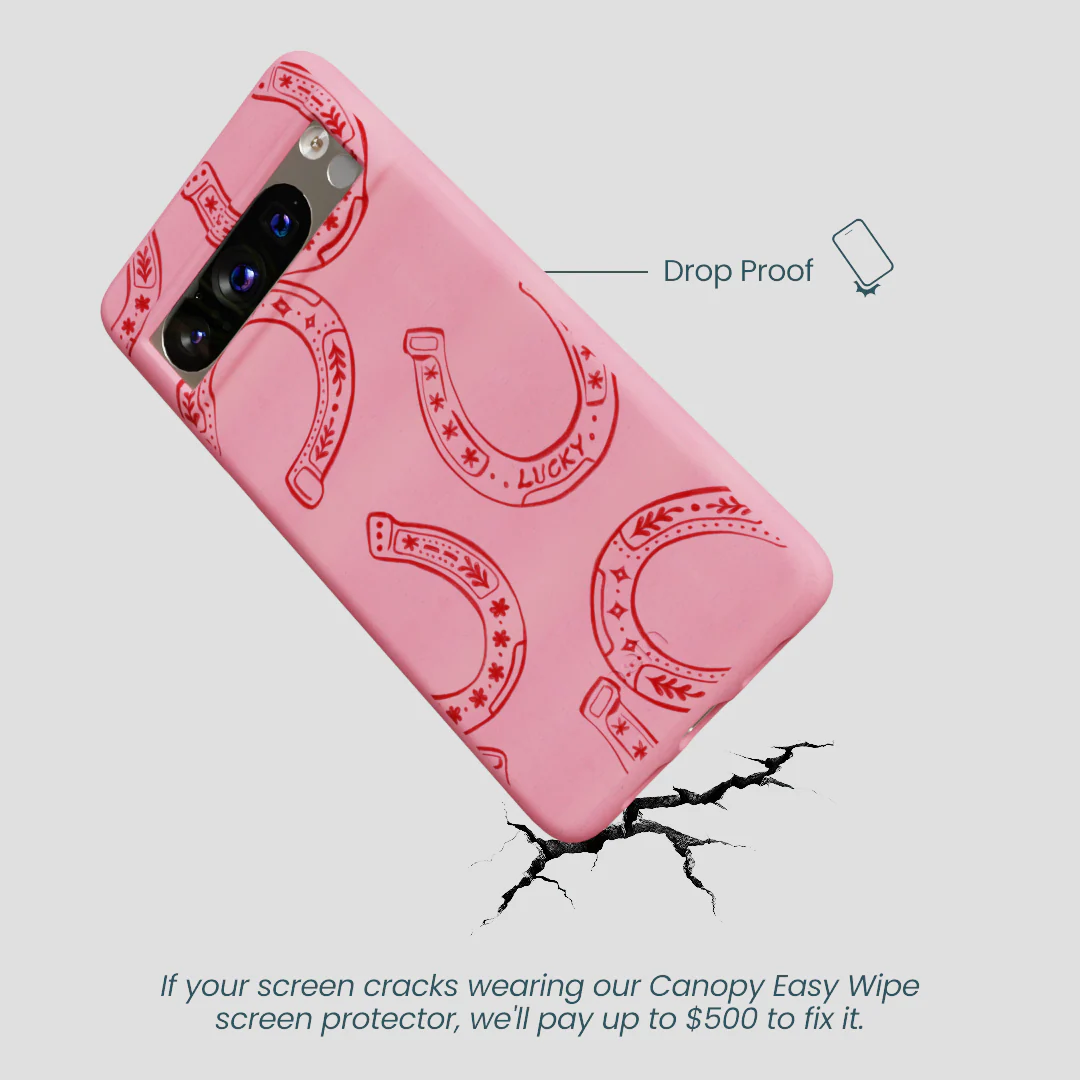 Bubblegum Pink Lucky Horseshoe Google Pixel 8 Pro Case - Image 5
