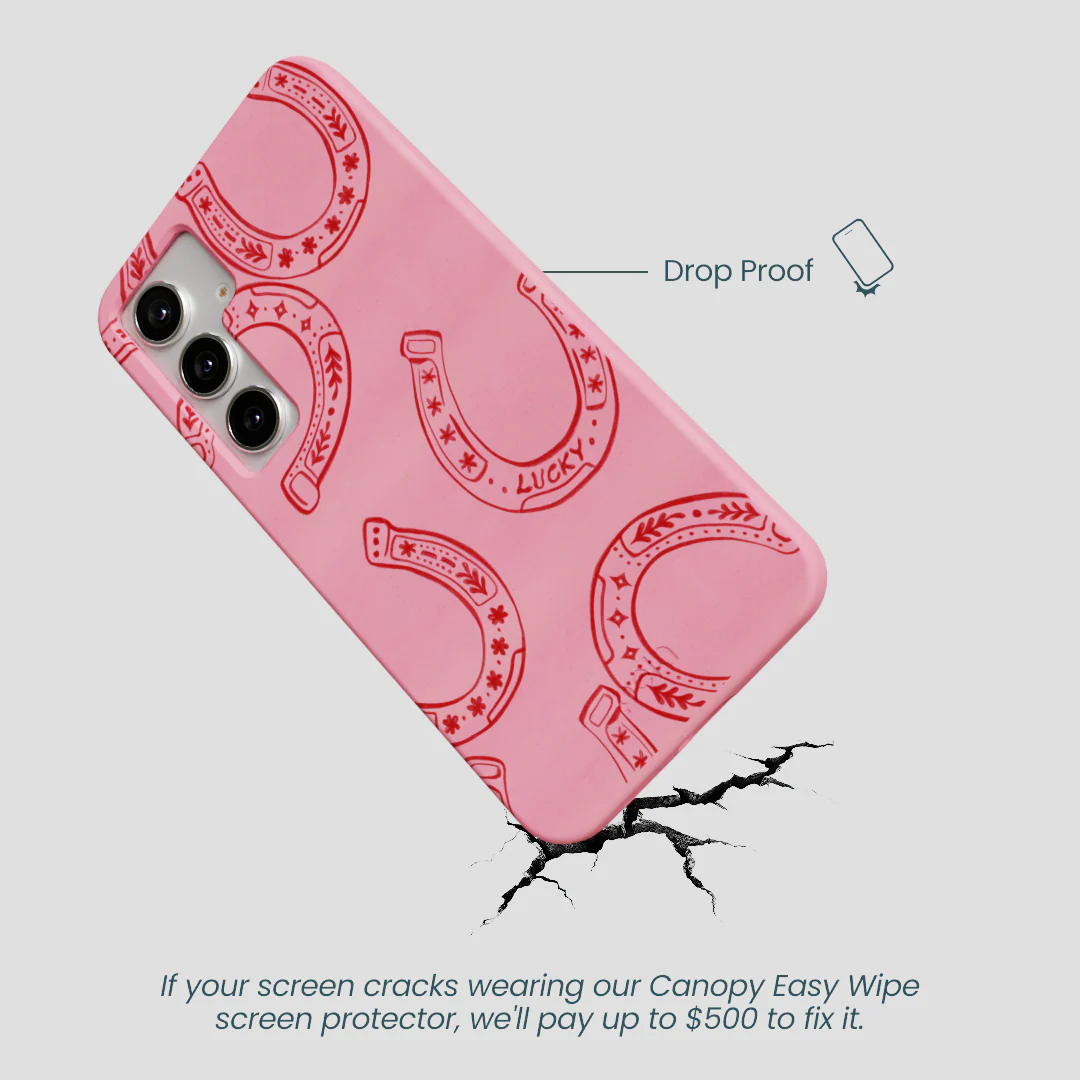 Bubblegum Pink Lucky Horseshoe Samsung Galaxy S25+(Plus) Case - Image 5