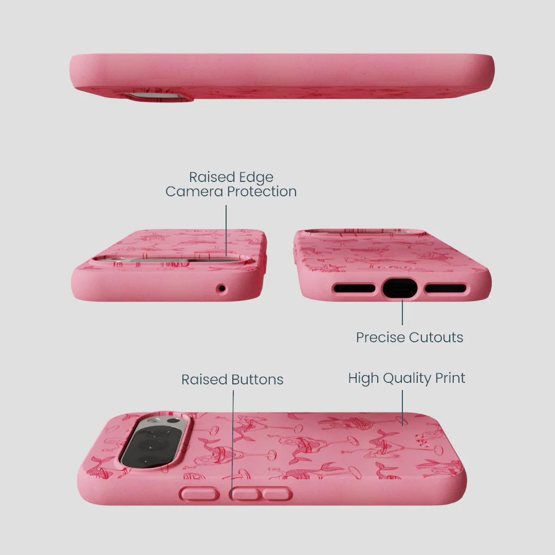 Bubblegum Pink Mermaid Cocktail Google Pixel 10/10 Pro Case - Image 3