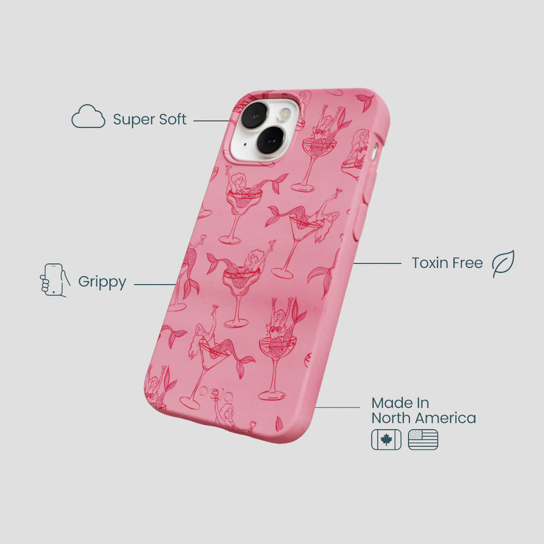 Bubblegum Pink Mermaid Cocktail iPhone 13 Mini Case - Image 4