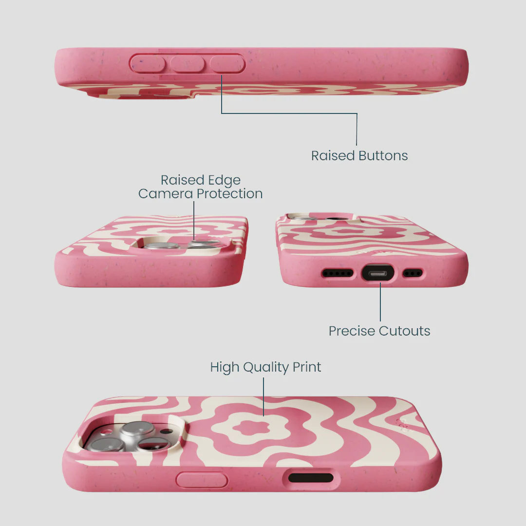 Bubblegum Pink Morning Flower iPhone 16 Pro Case - Image 2
