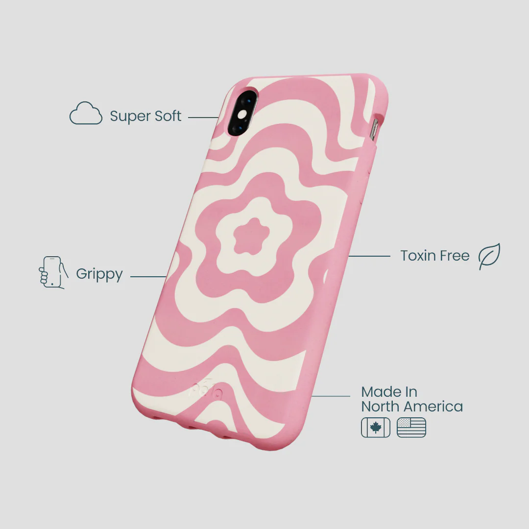 Bubblegum Pink Morning Flower iPhone XR Case - Image 3