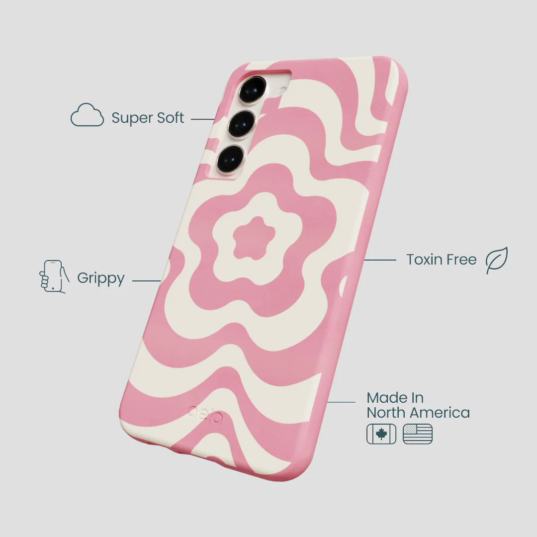 Bubblegum Pink Morning Flower Samsung Galaxy S24+(Plus) Case - Image 3