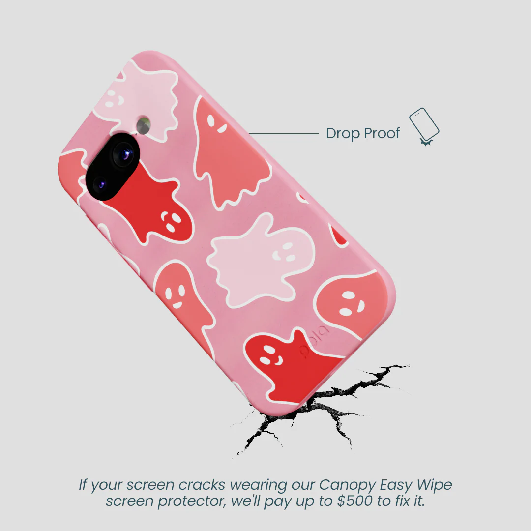Bubblegum Pink Phantom Pals Google Pixel 9a Case - Image 4