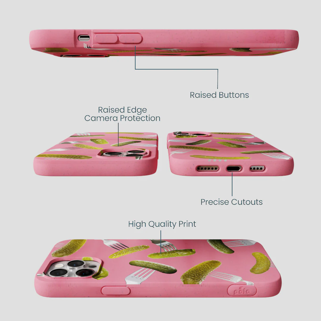 Bubblegum Pink Pickle Party iPhone 12 Pro Max Case - Image 3