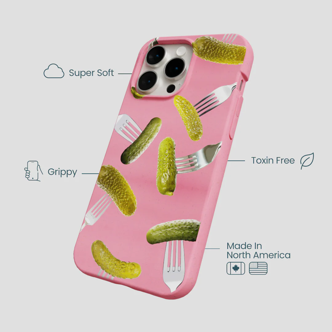 Bubblegum Pink Pickle Party iPhone 15 Pro Max Case - Image 4