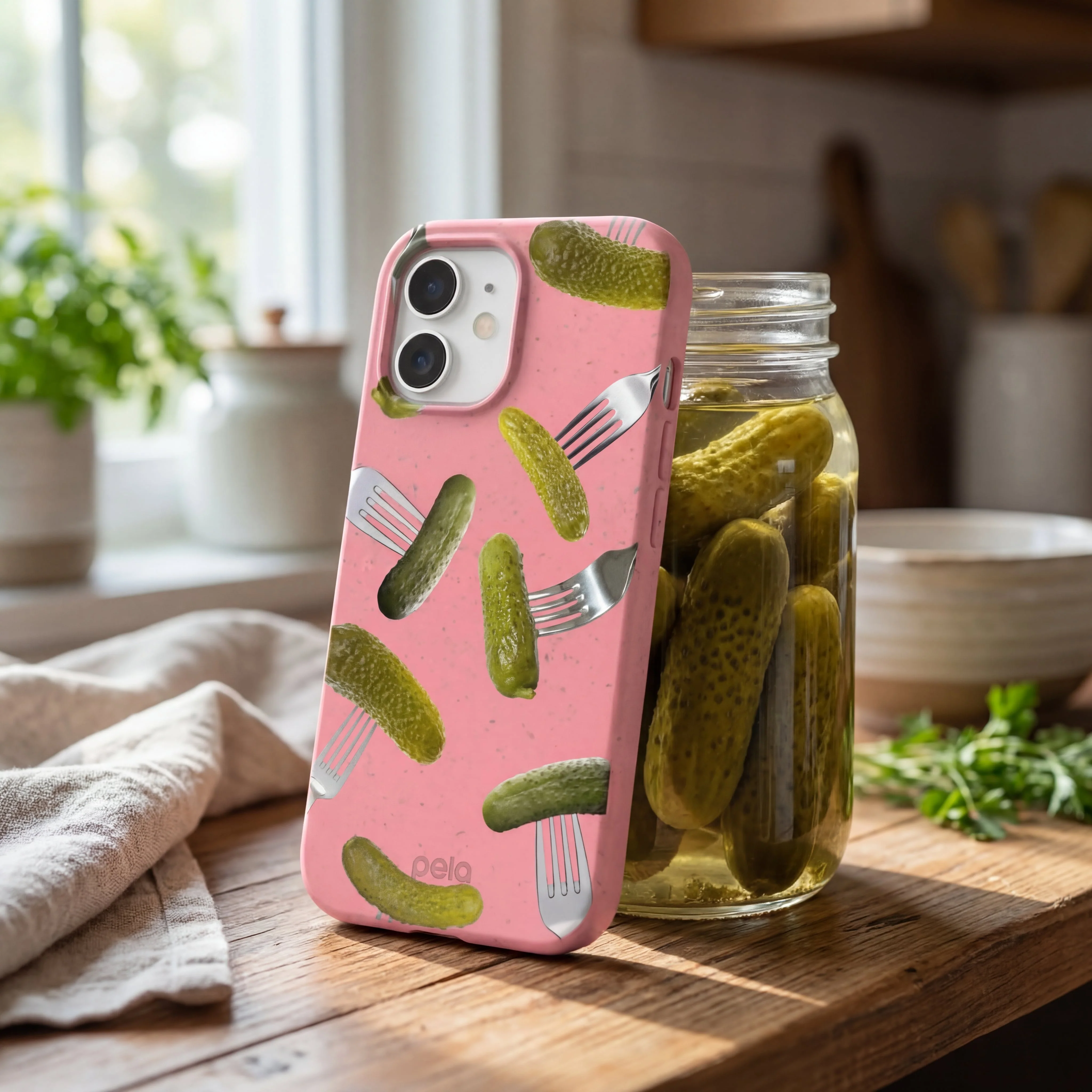 Bubblegum Pink Pickle Party iPhone 16 Pro Case - Image 2