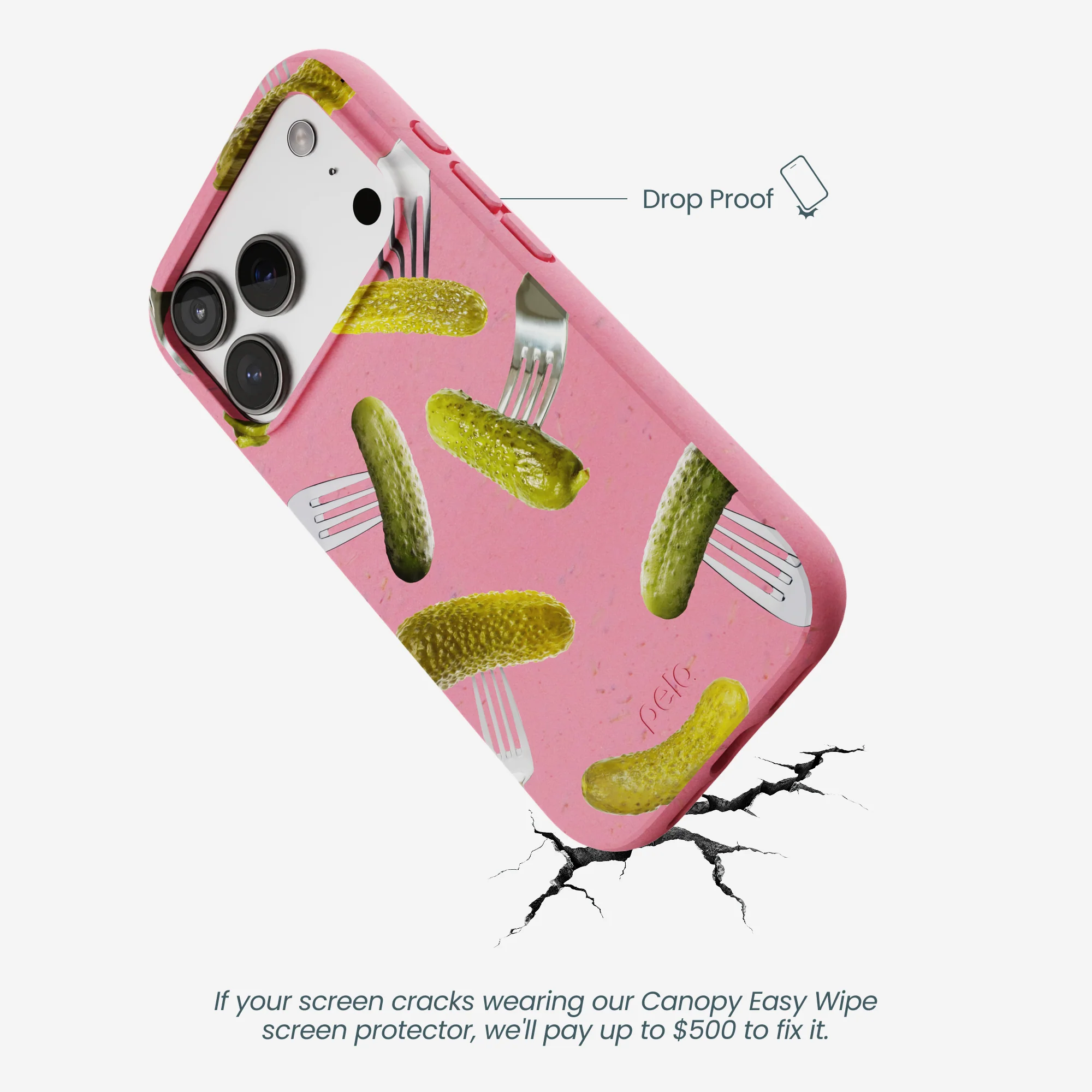 Bubblegum Pink Pickle Party iPhone 17 Pro Case - Image 5