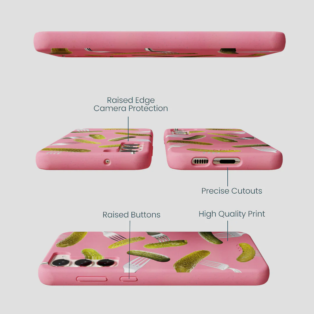 Bubblegum Pink Pickle Party Samsung Galaxy S23+(Plus) Case - Image 3