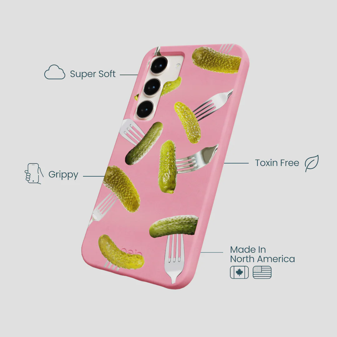 Bubblegum Pink Pickle Party Samsung Galaxy S24 Case - Image 4