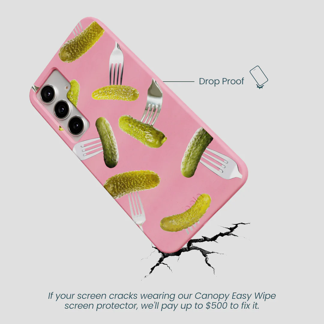 Bubblegum Pink Pickle Party Samsung Galaxy S25+(Plus) Case - Image 5