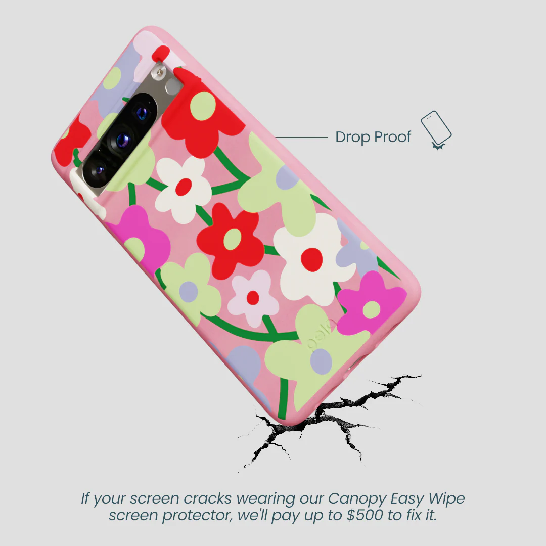 Bubblegum Pink Poppy Flora Google Pixel 8 Pro Case - Image 5