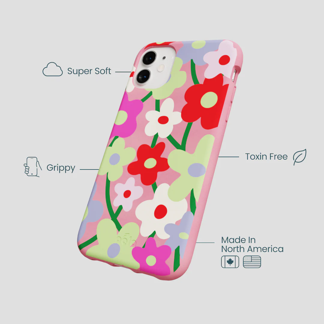 Bubblegum Pink Poppy Flora iPhone 11 Case - Image 4