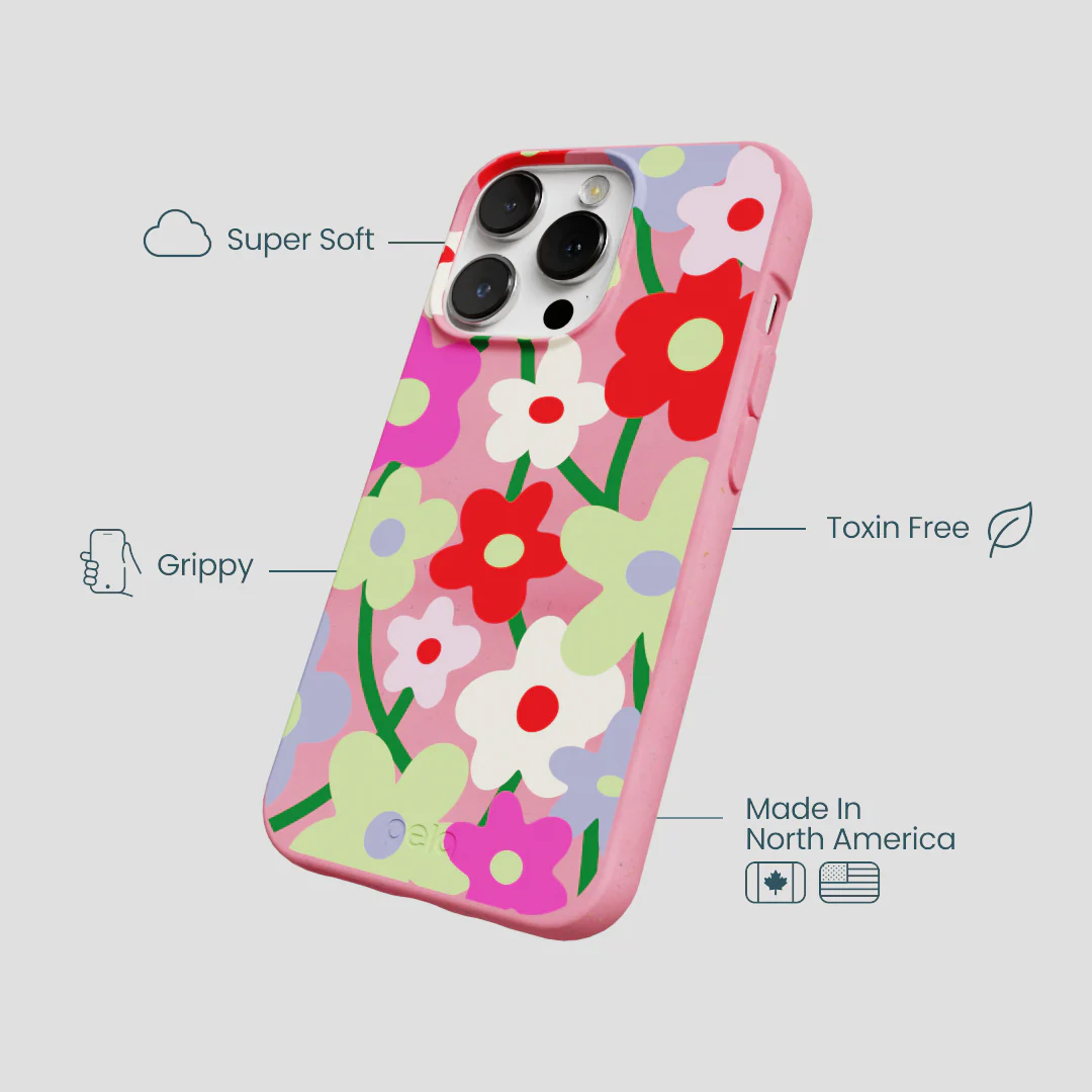 Bubblegum Pink Poppy Flora iPhone 13 Pro Case - Image 4