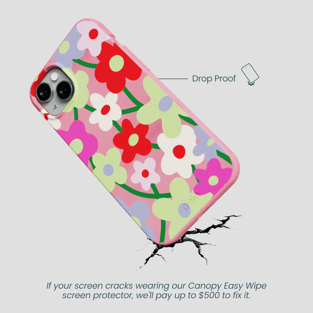 Bubblegum Pink Poppy Flora iPhone 14 Plus Case - Image 5