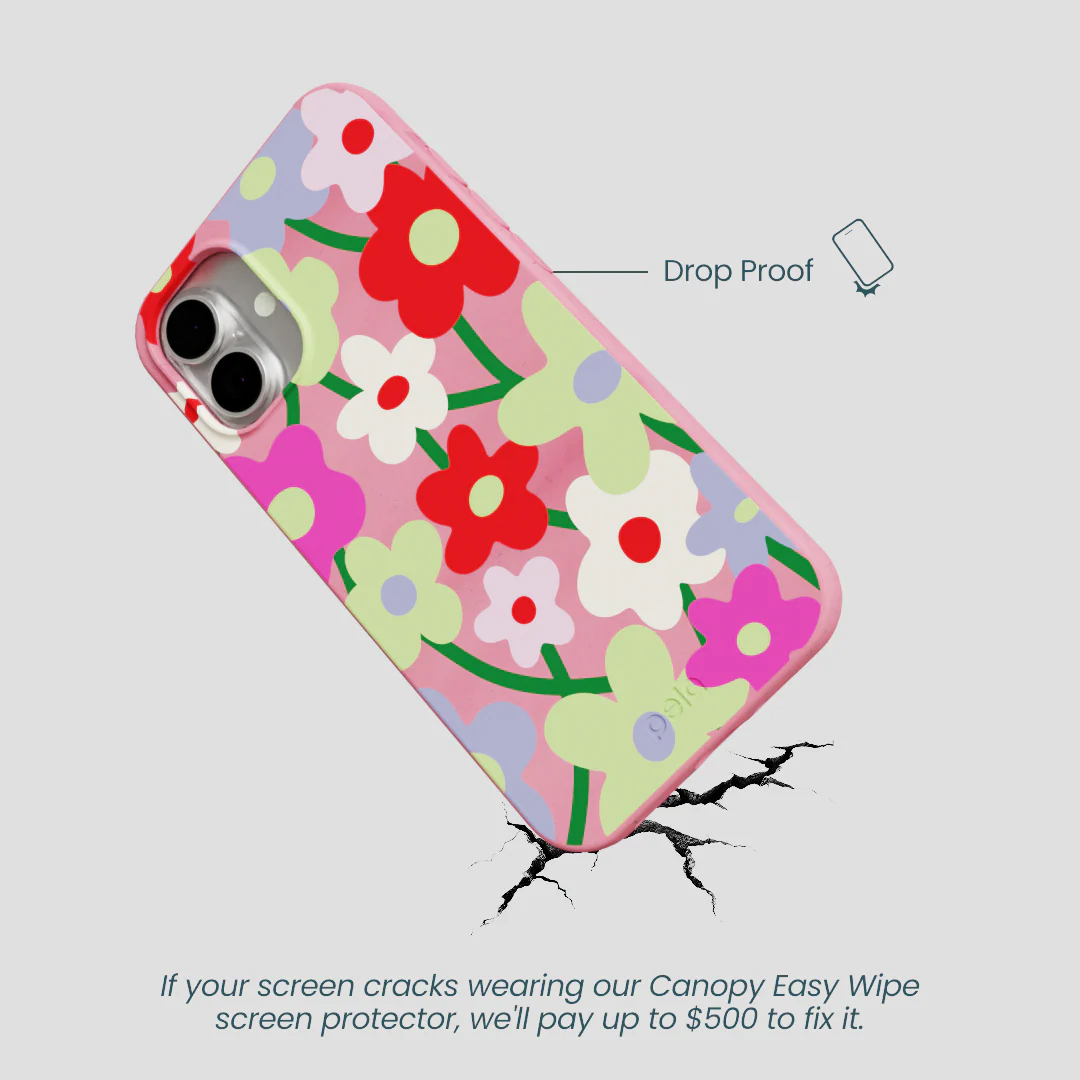 Bubblegum Pink Poppy Flora iPhone 16 Plus Case - Image 5