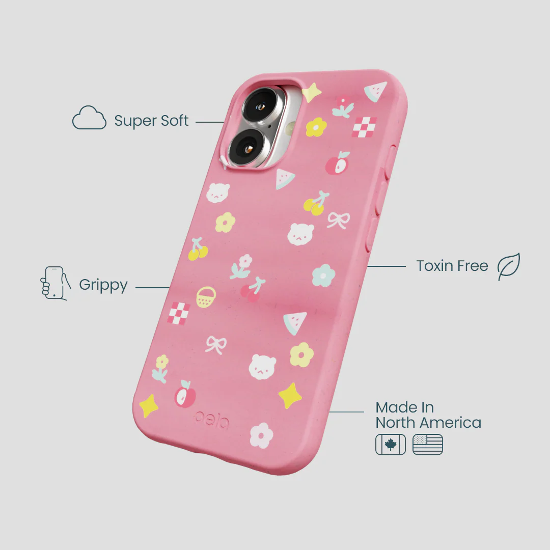Bubblegum Pink Pretty Picnic iPhone 16 Case - Image 4