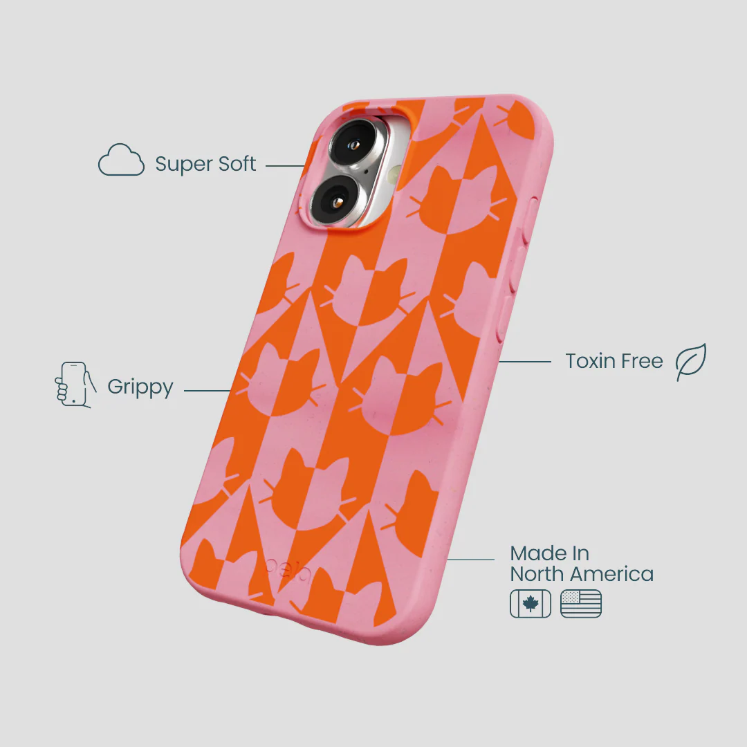 Bubblegum Pink Purr iPhone 16 Case - Image 4