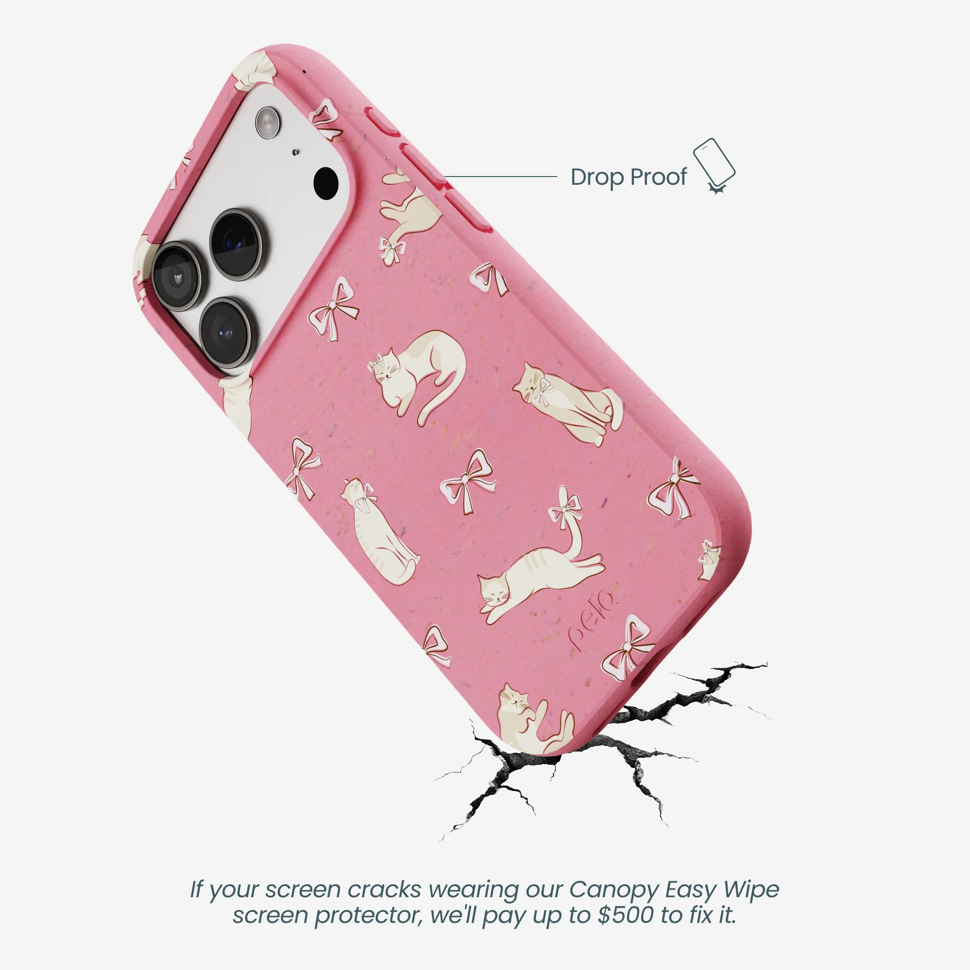 Bubblegum Pink Purrfection iPhone 17 Pro Case - Image 5