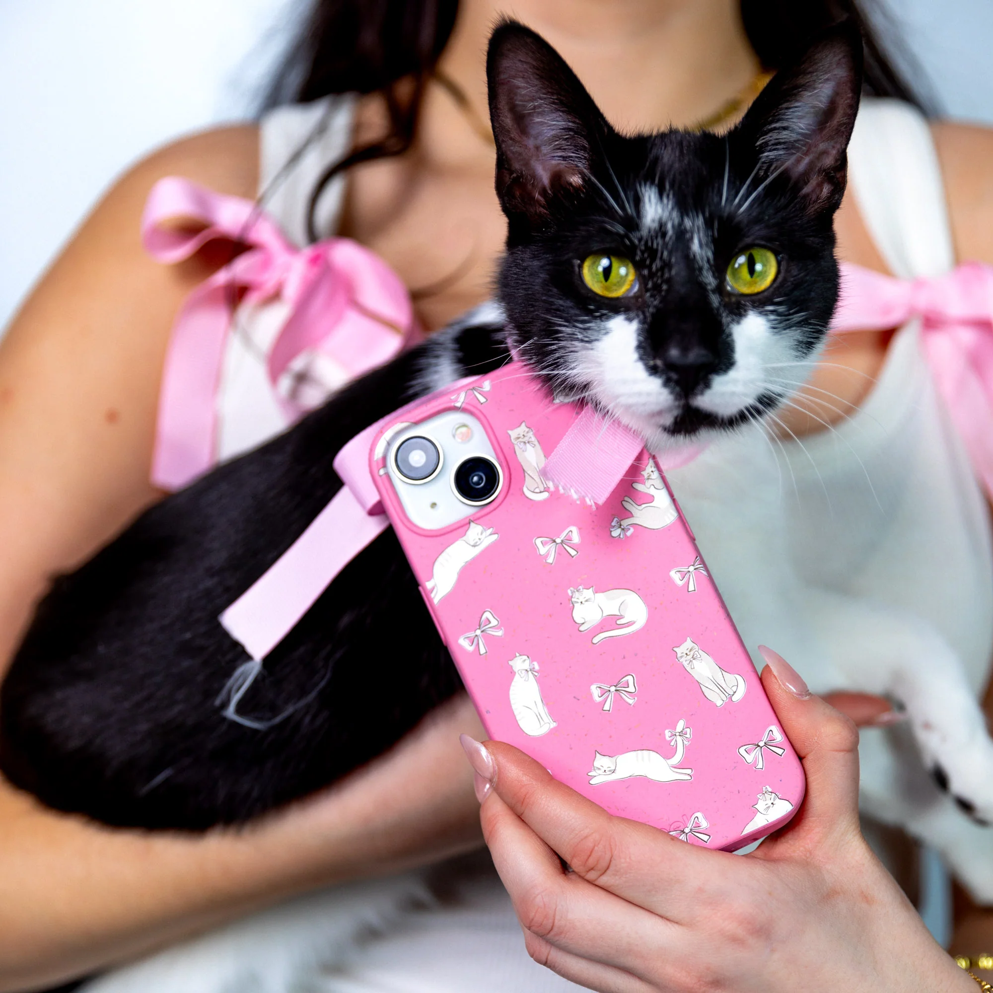 Bubblegum Pink Purrfection iPhone Air Case - Image 6
