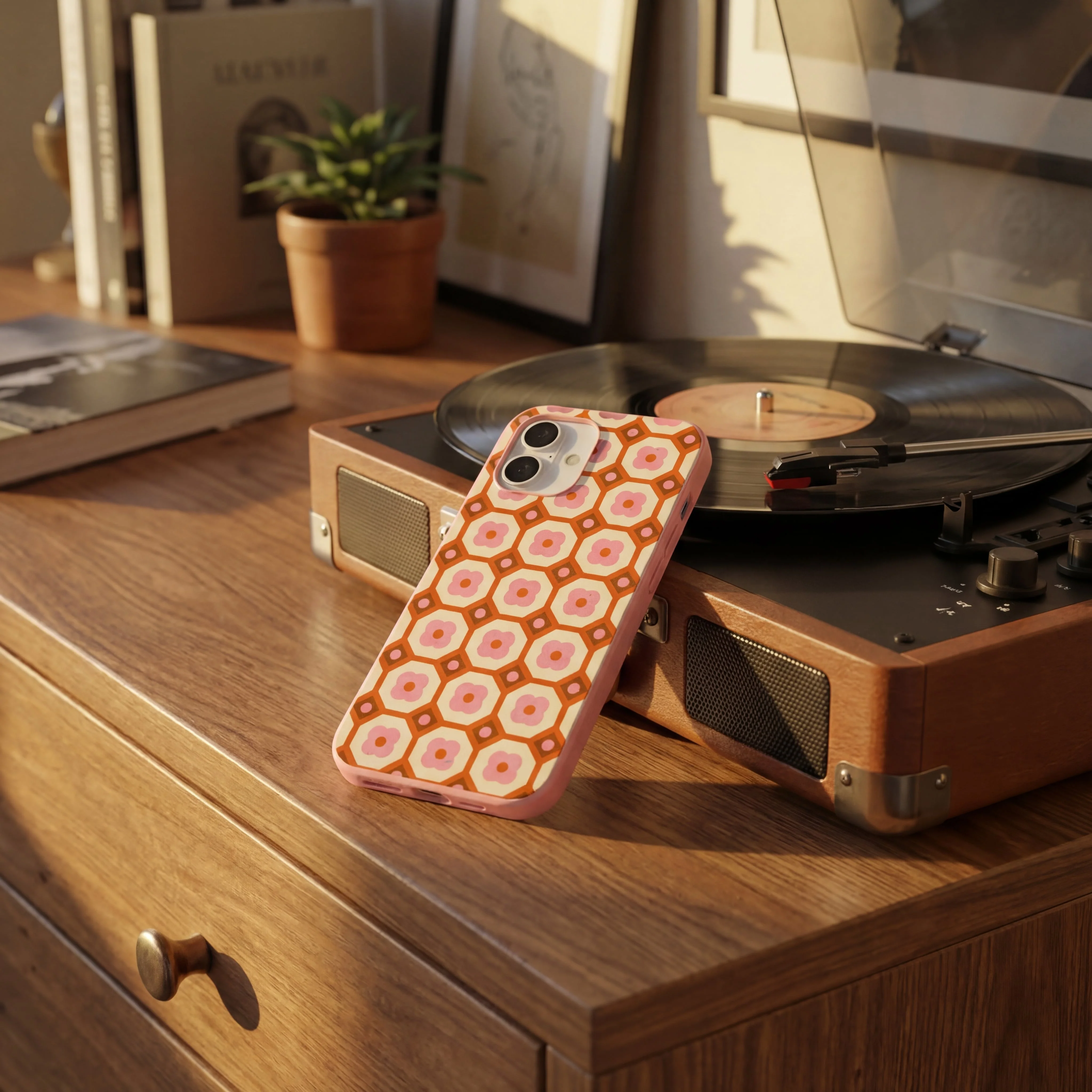 Bubblegum Pink Retro Tiles iPhone 17 Case - Image 2