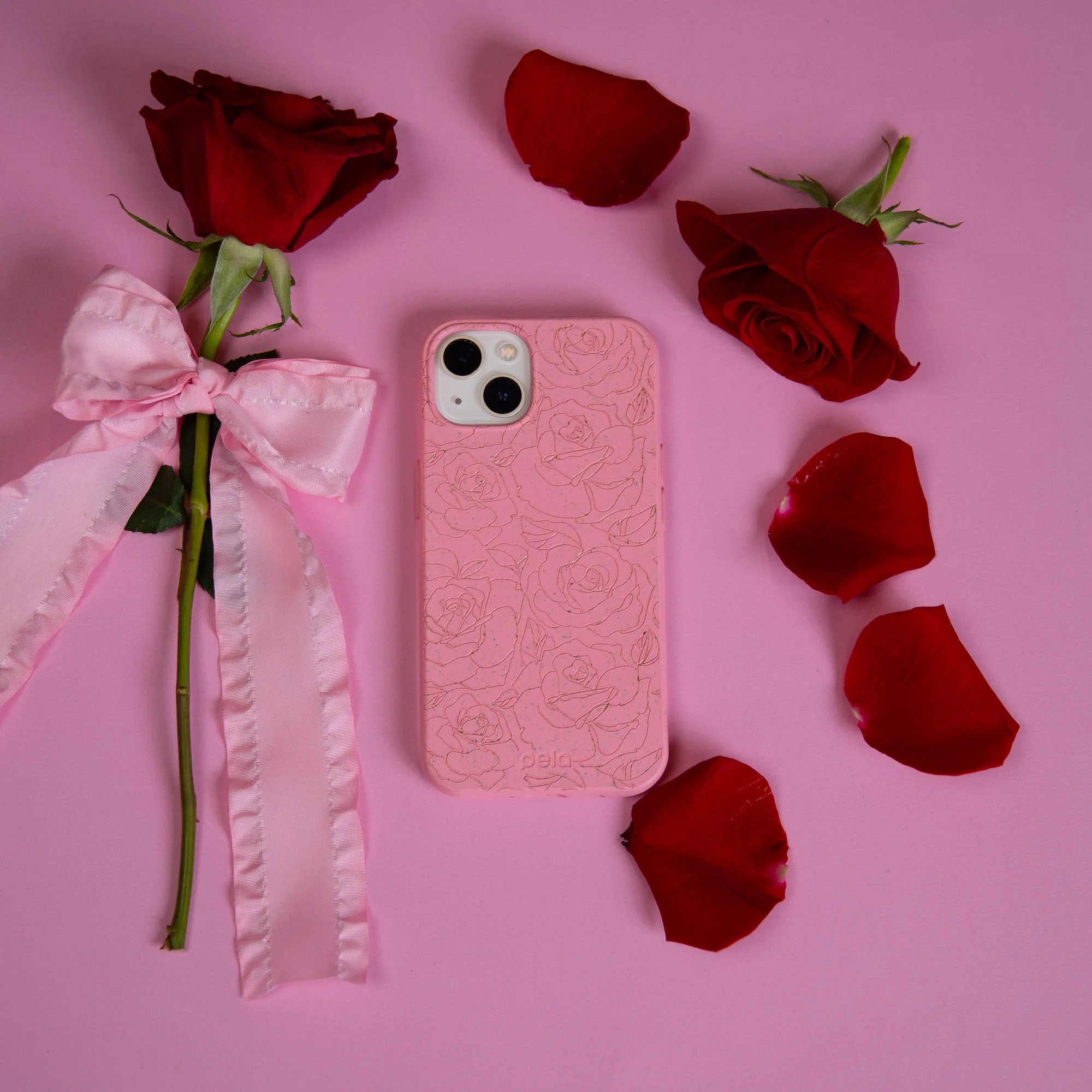 Bubblegum Pink Rosettes iPhone 16 Pro Max Case - Image 2