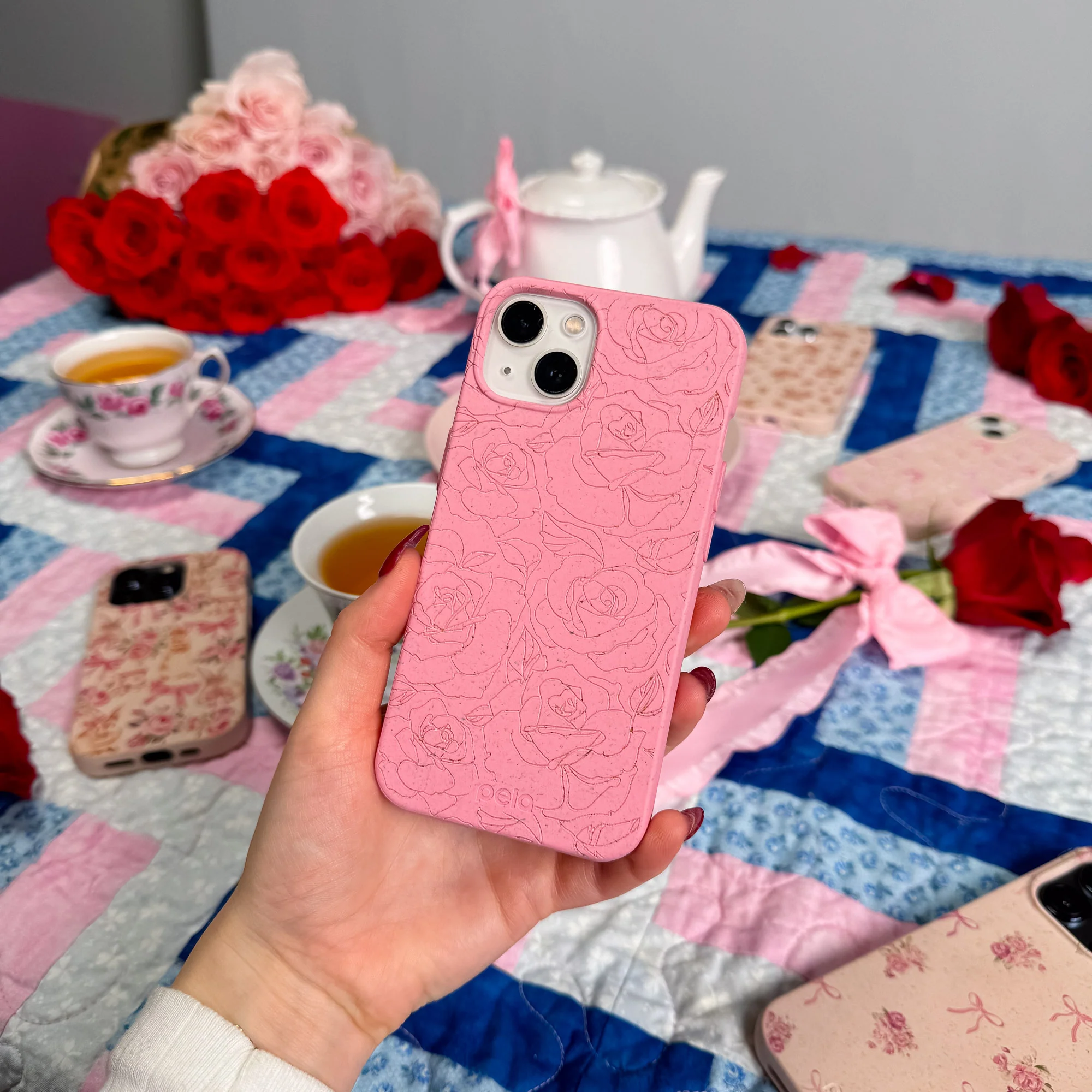 Bubblegum Pink Rosettes Samsung Galaxy S26 Ultra Case - Image 6