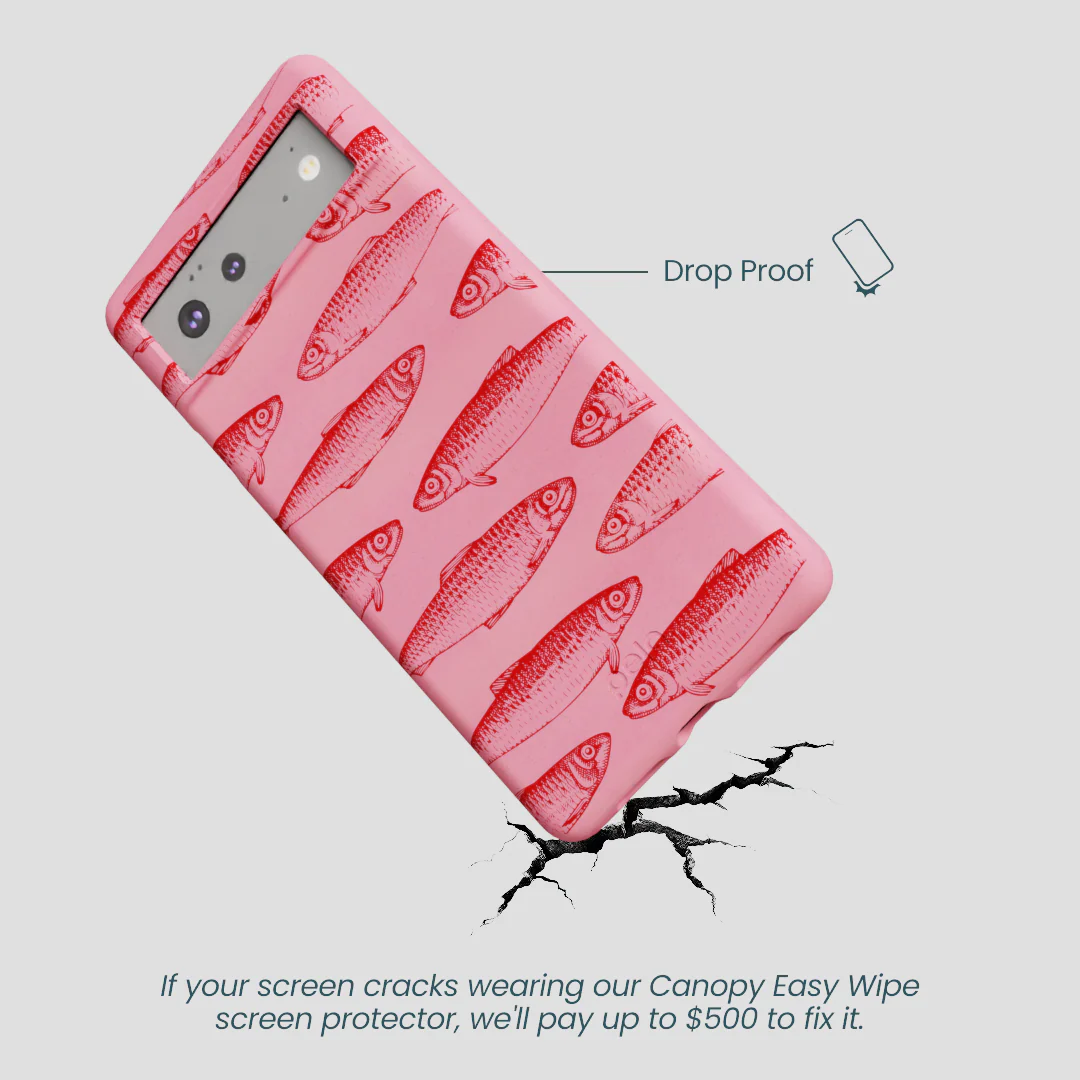 Bubblegum Pink Sardine Stream Google Pixel 6 Case - Image 5
