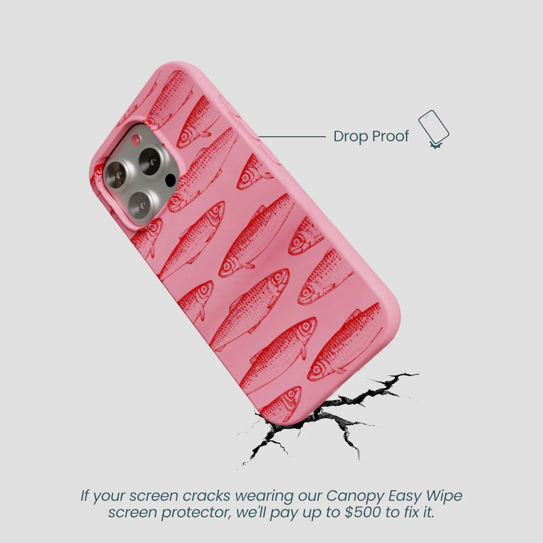 Bubblegum Pink Sardine Stream iPhone 16 Pro Case - Image 5