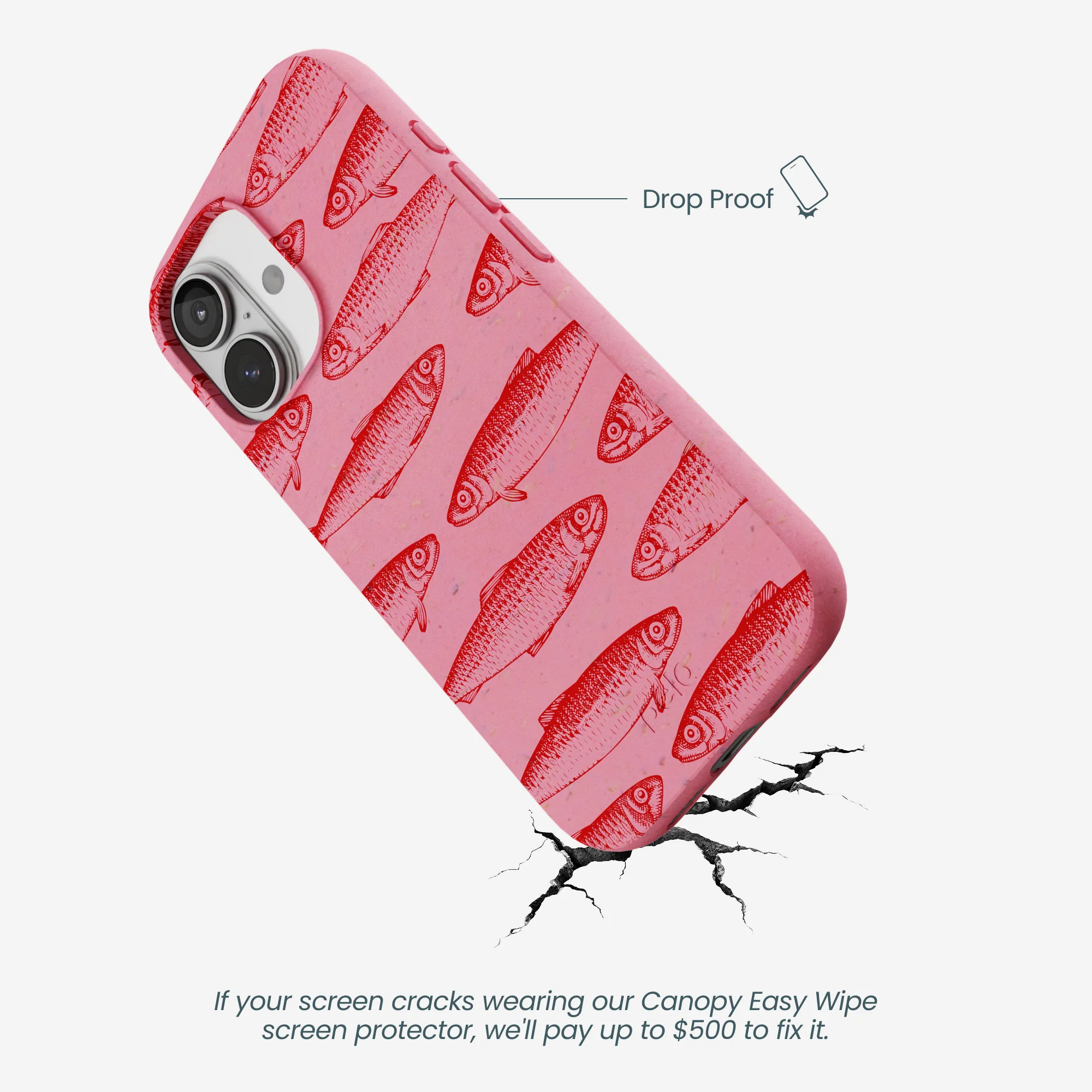 Bubblegum Pink Sardine Stream iPhone 17 Case - Image 5