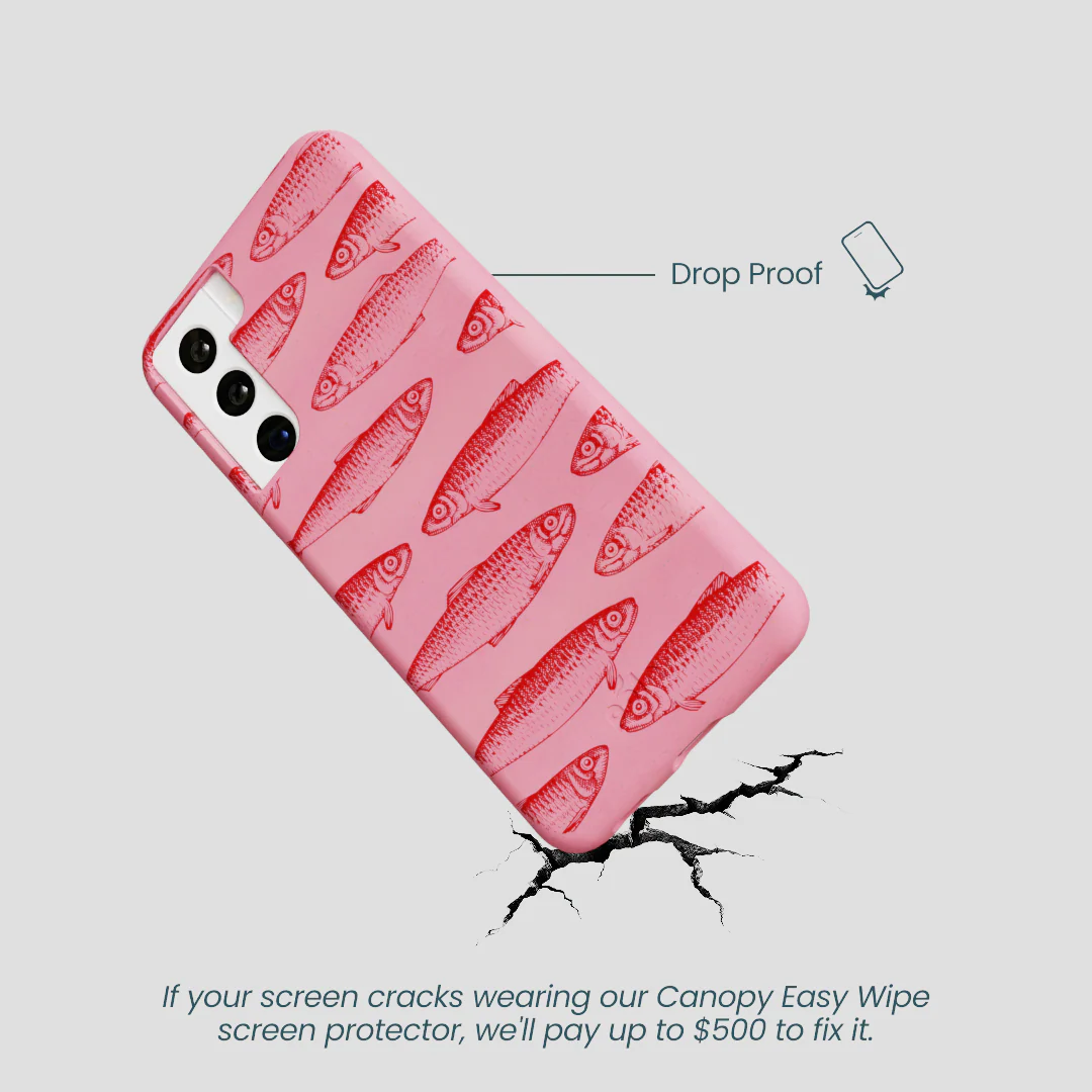Bubblegum Pink Sardine Stream Samsung Galaxy S22 Case - Image 5