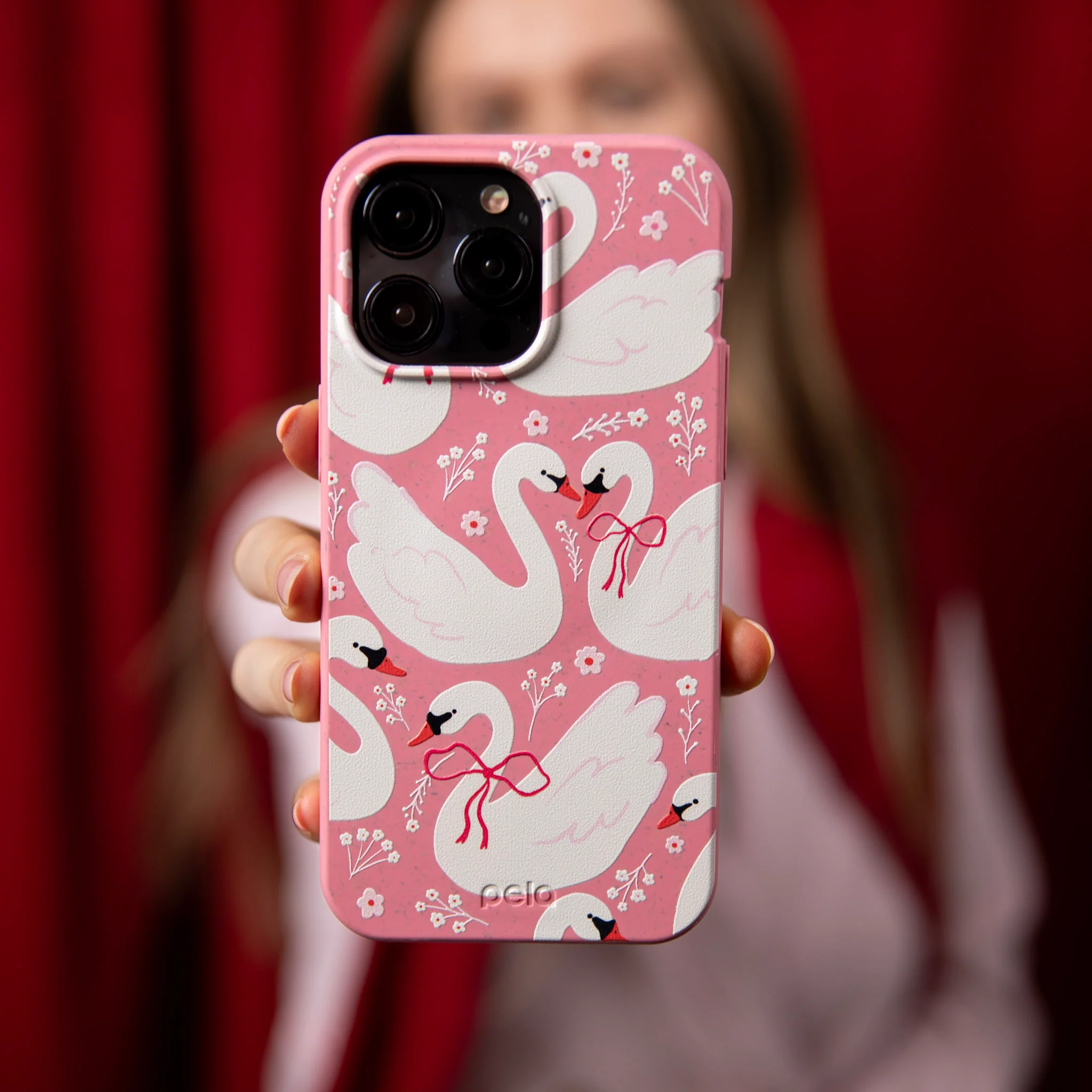 Bubblegum Pink Swan Garden Google Pixel 9a Case - Image 6