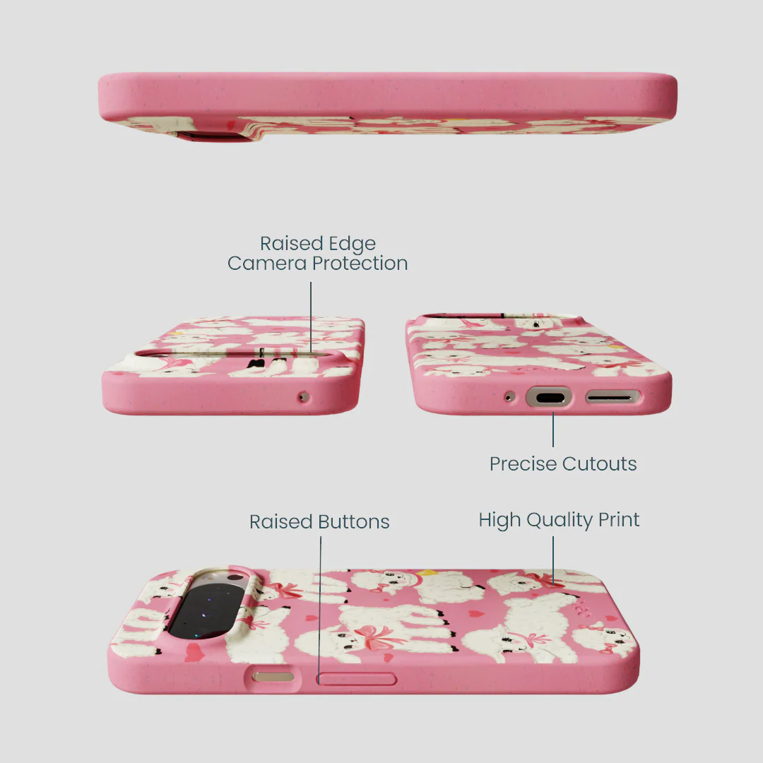 Bubblegum Pink Wool You Be Mine Google Pixel 9/9 Pro Case - Image 3