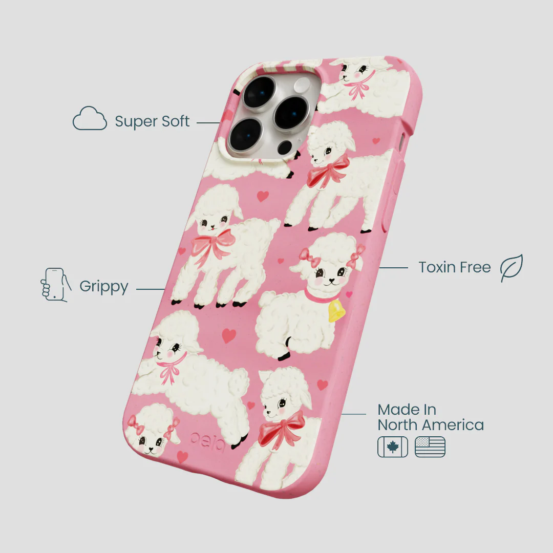 Bubblegum Pink Wool You Be Mine iPhone 15 Pro Max Case - Image 4