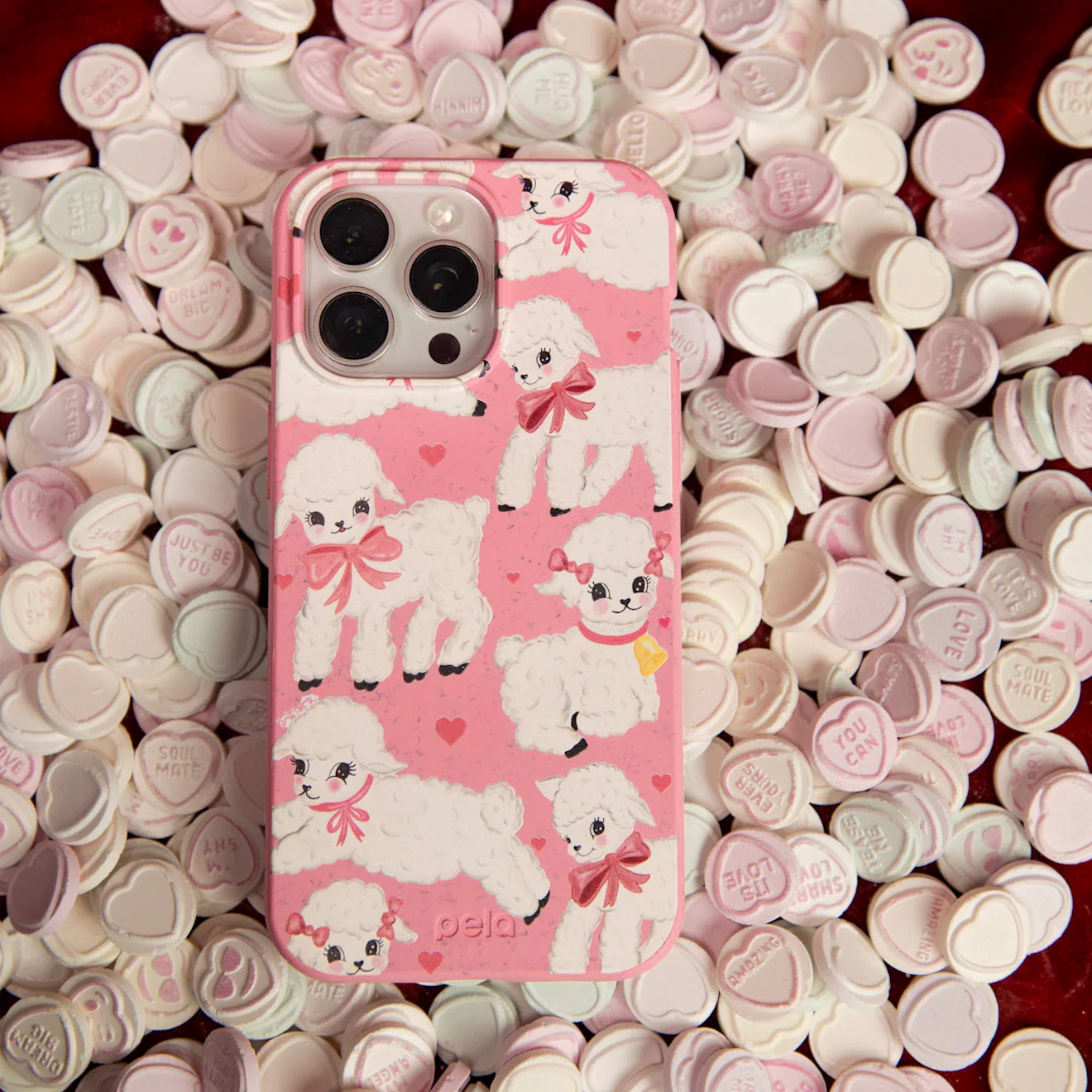 Bubblegum Pink Wool You Be Mine Samsung Galaxy S26 Case - Image 2