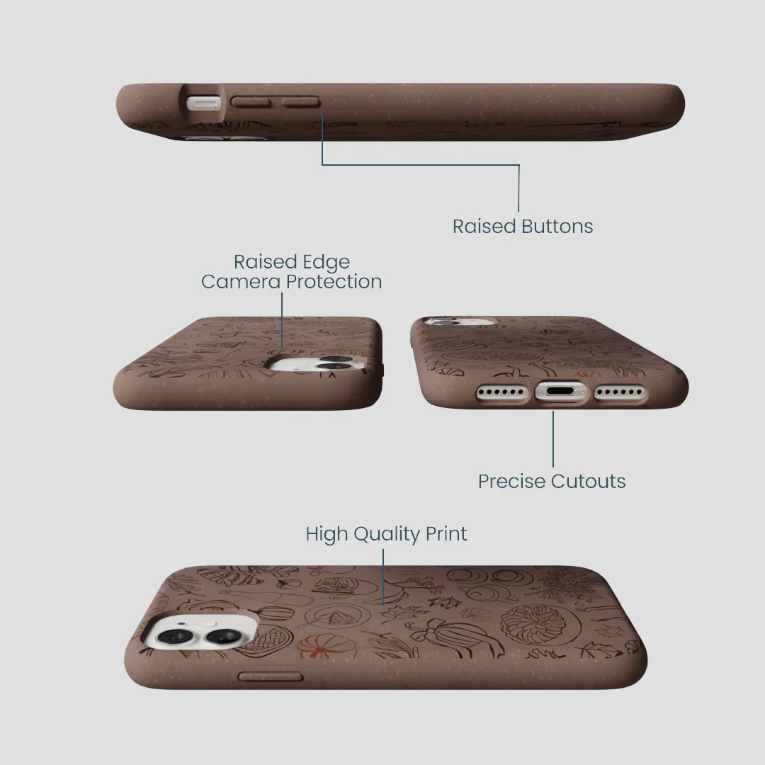 Chocolate Brown Autumn Sweets iPhone 11 Case - Image 3