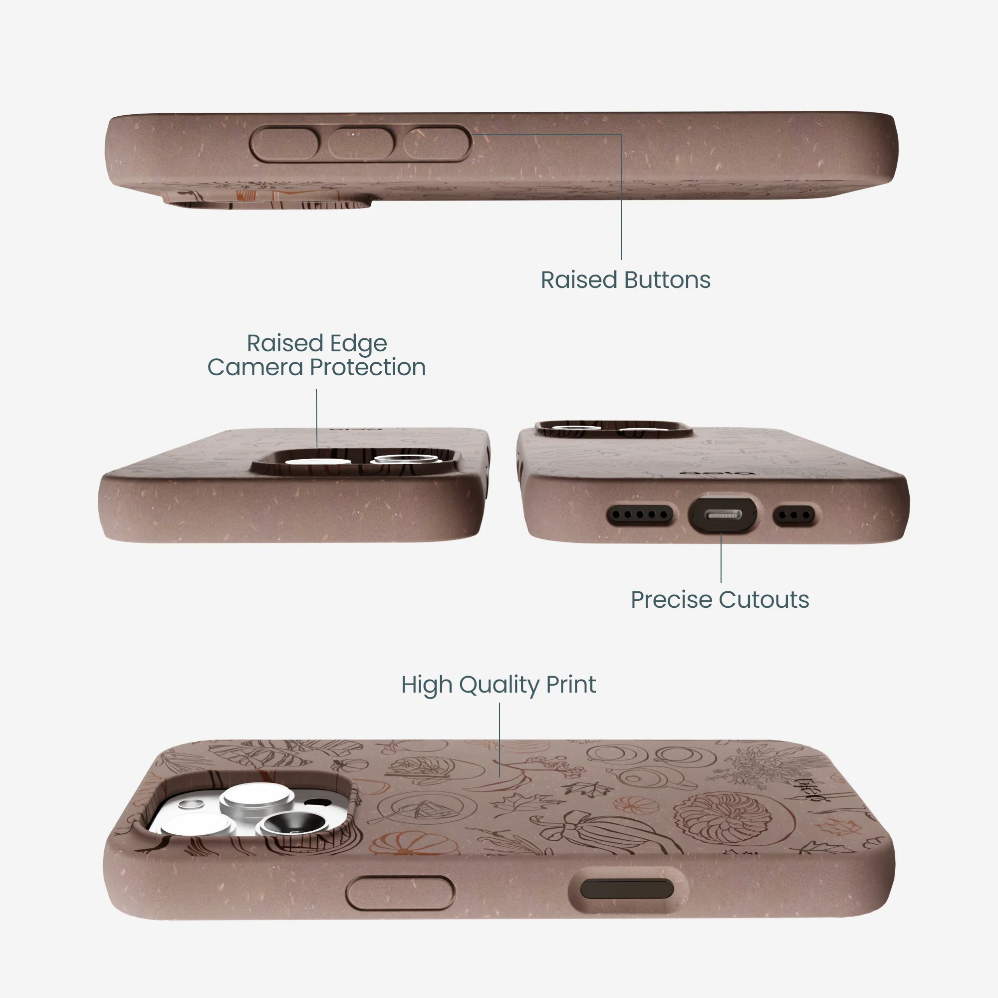 Chocolate Brown Autumn Sweets iPhone 16 Pro Max Case - Image 3