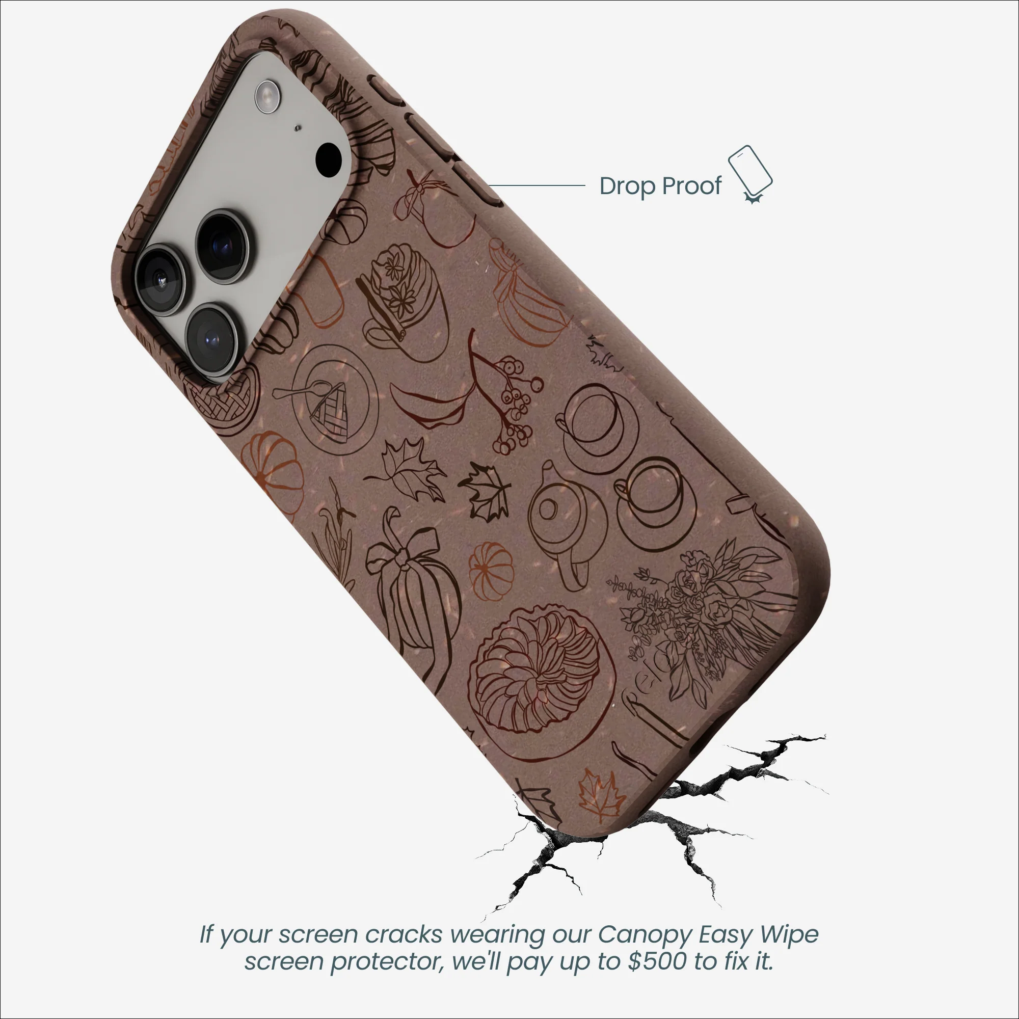 Chocolate Brown Autumn Sweets iPhone 17 Pro Max Case - Image 5