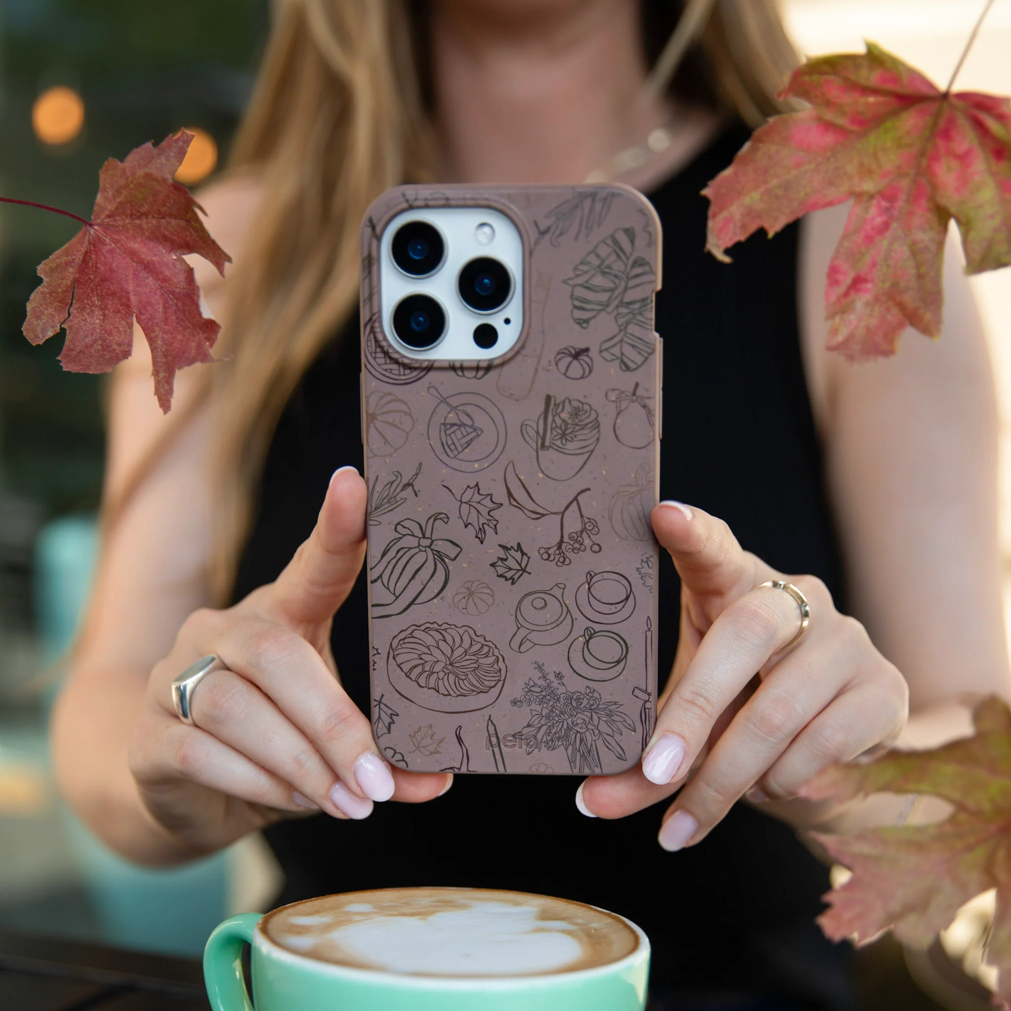 Chocolate Brown Autumn Sweets Samsung Galaxy S21 Case - Image 9