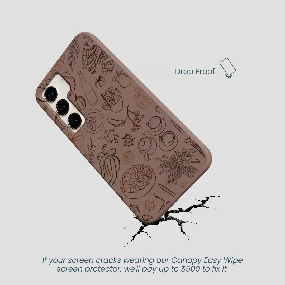 Chocolate Brown Autumn Sweets Samsung Galaxy S23 Case - Image 5