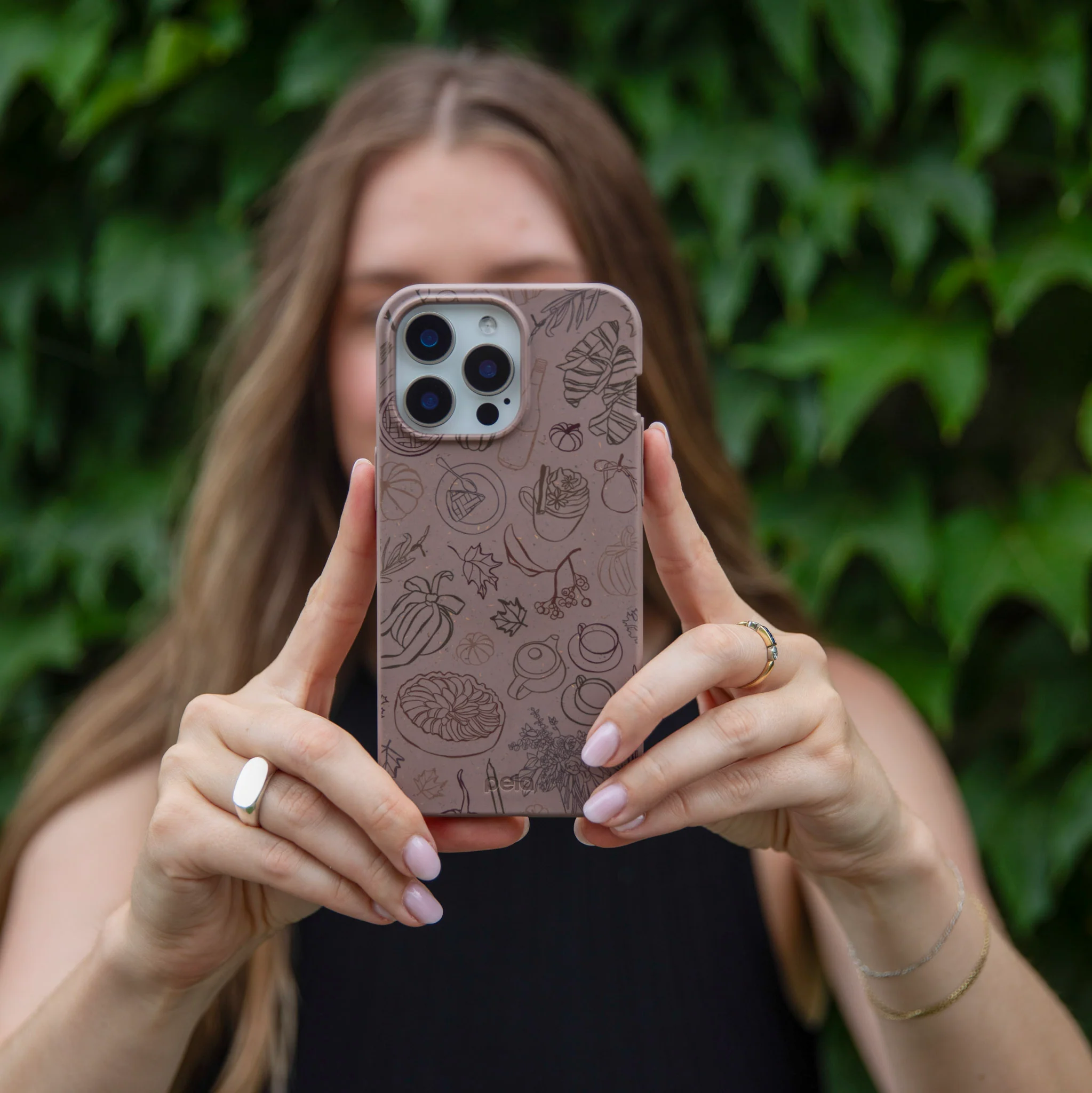 Chocolate Brown Autumn Sweets Samsung Galaxy S23+(Plus) Case - Image 2